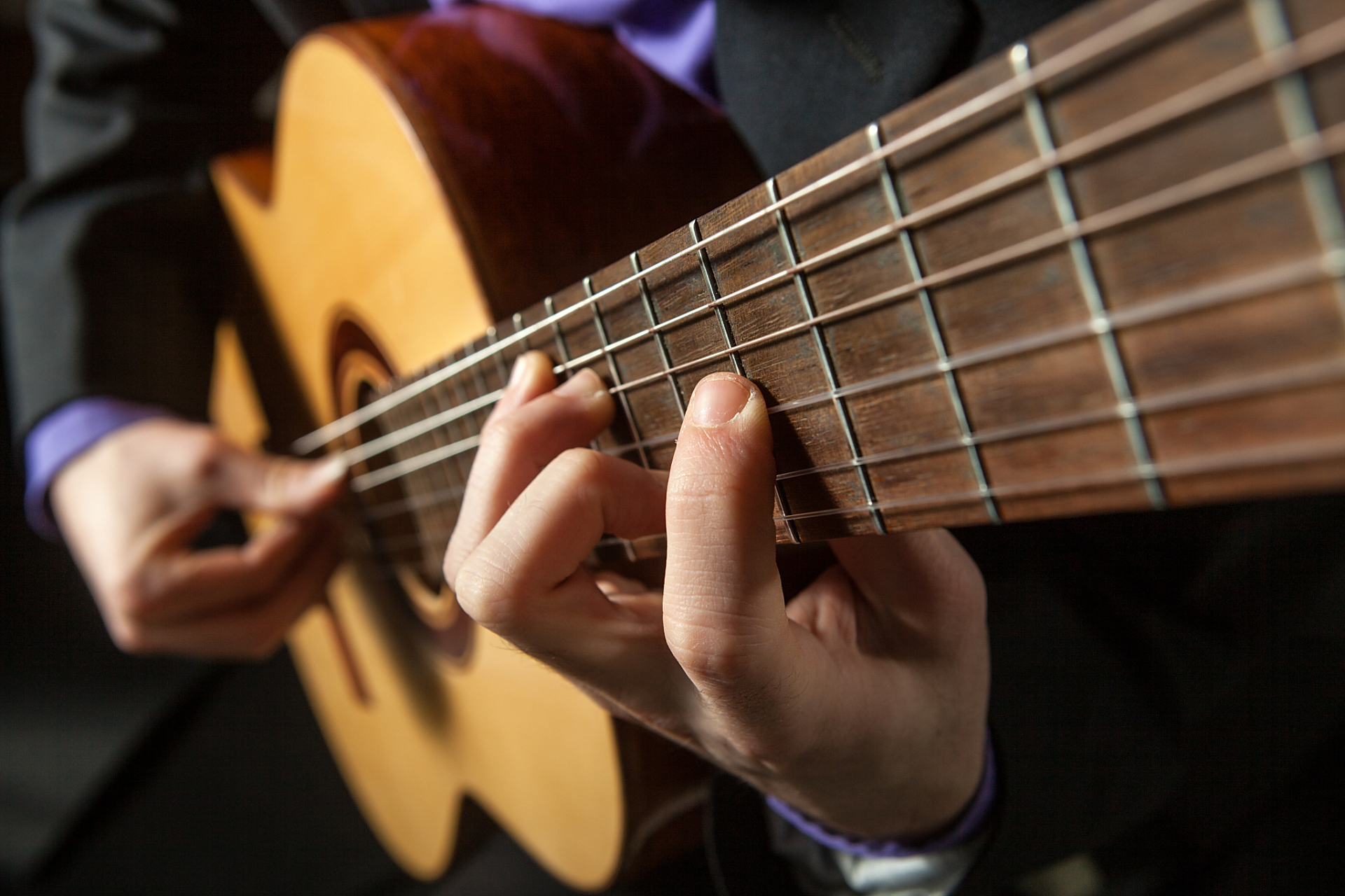 学习吉他或其他弦乐器时,掌握扫弦技巧的基础是正确的扫弦手势.