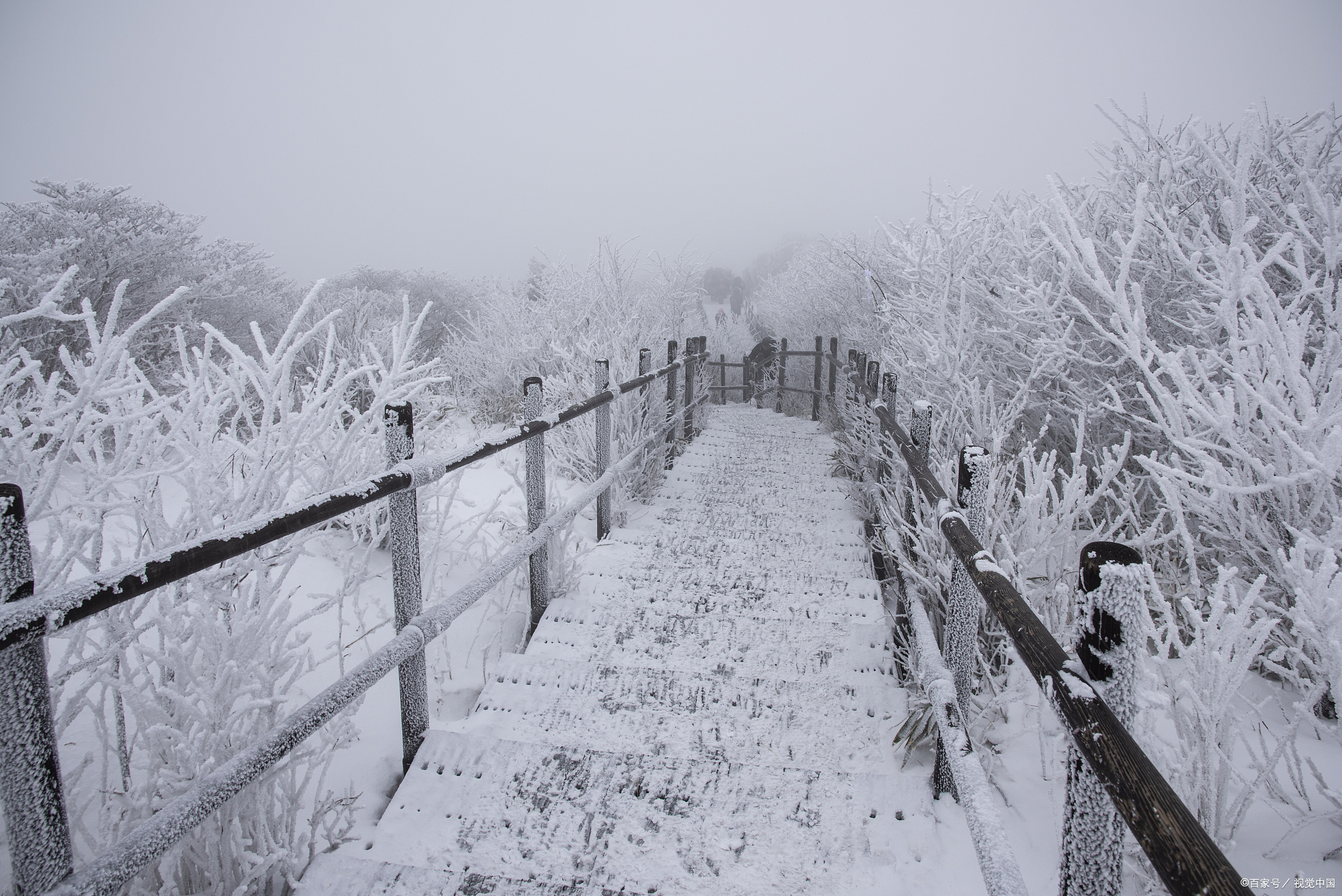 安吉龙王山雪景描写图片