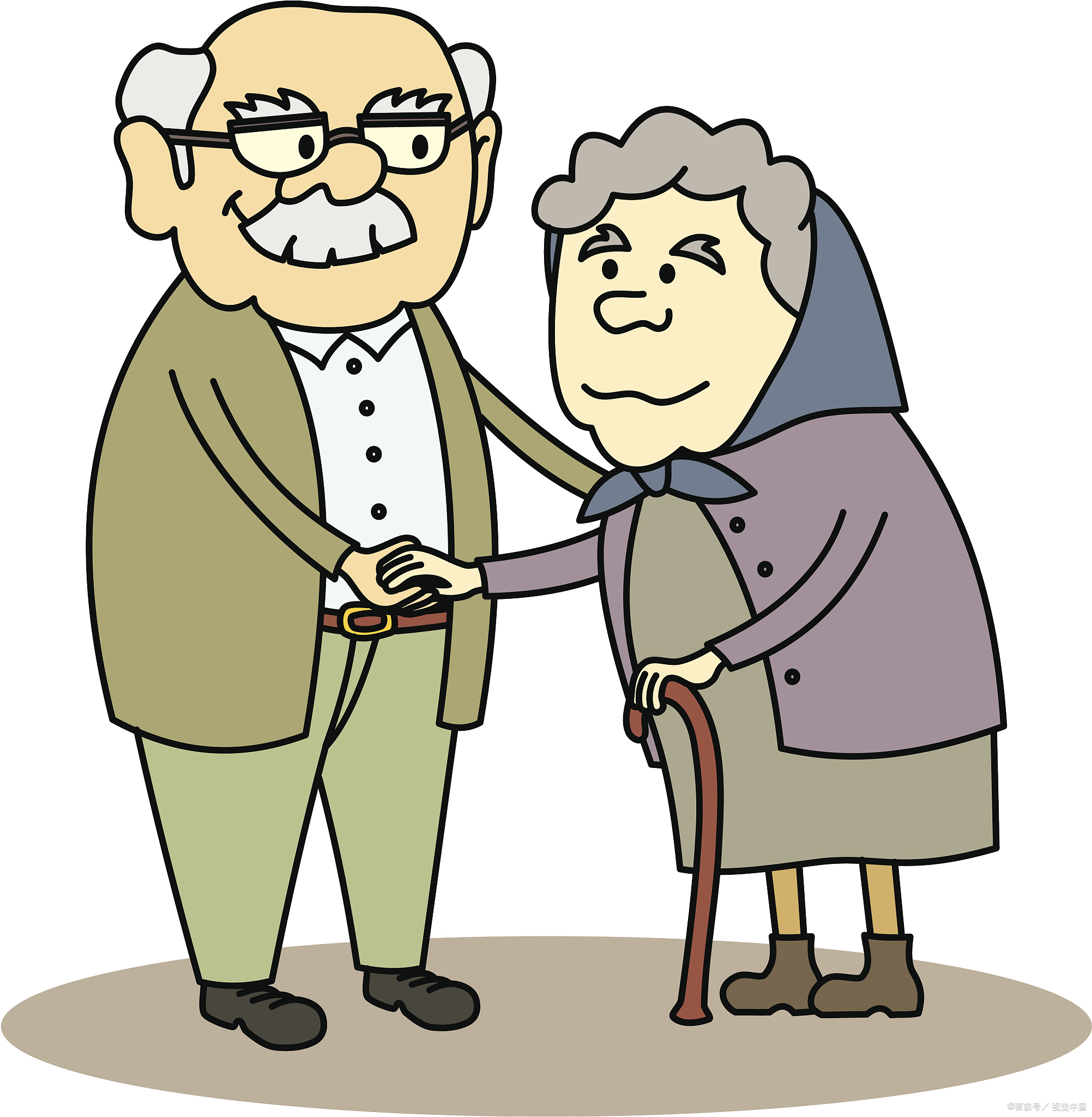 动画老人相伴一生图片人变老的图片 卡通图片高龄卡通高龄图片卡通