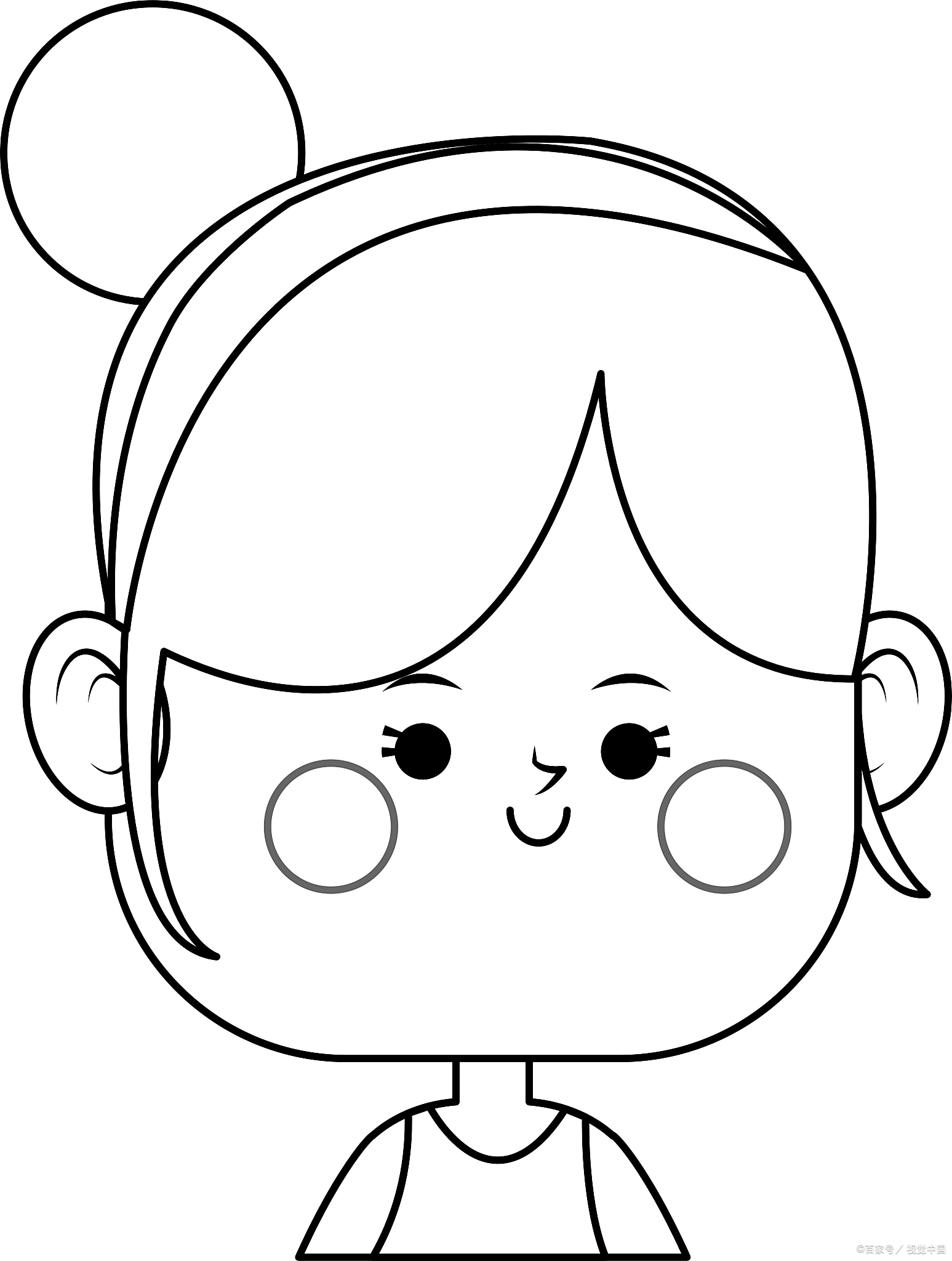 人脸简笔画女孩的脸的简笔画娃娃的脸简笔画线描画脸颊简笔画简笔画