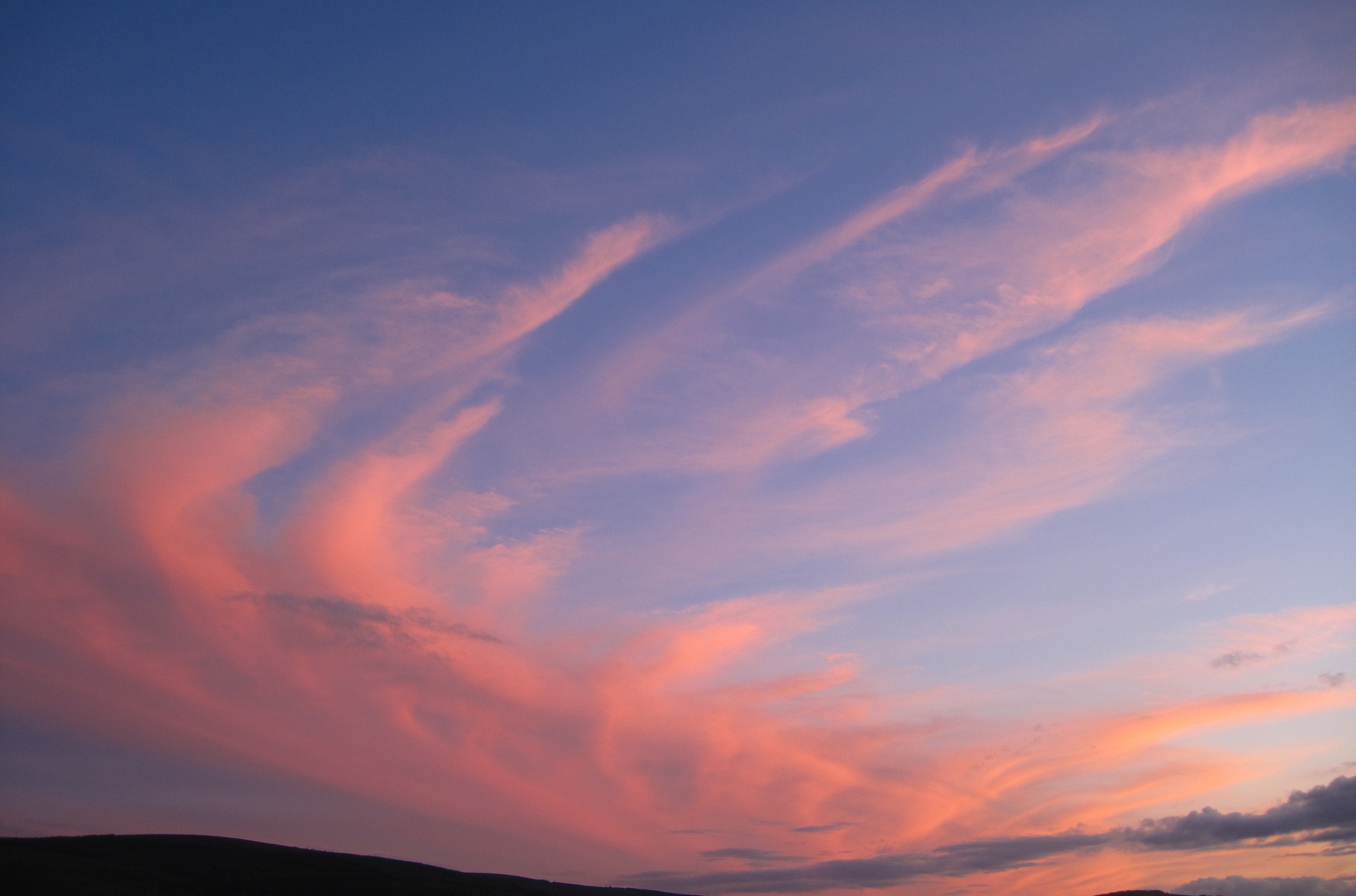夕阳如一位温柔的画家,用金色与橙色的画笔,轻轻涂抹着天边的云朵