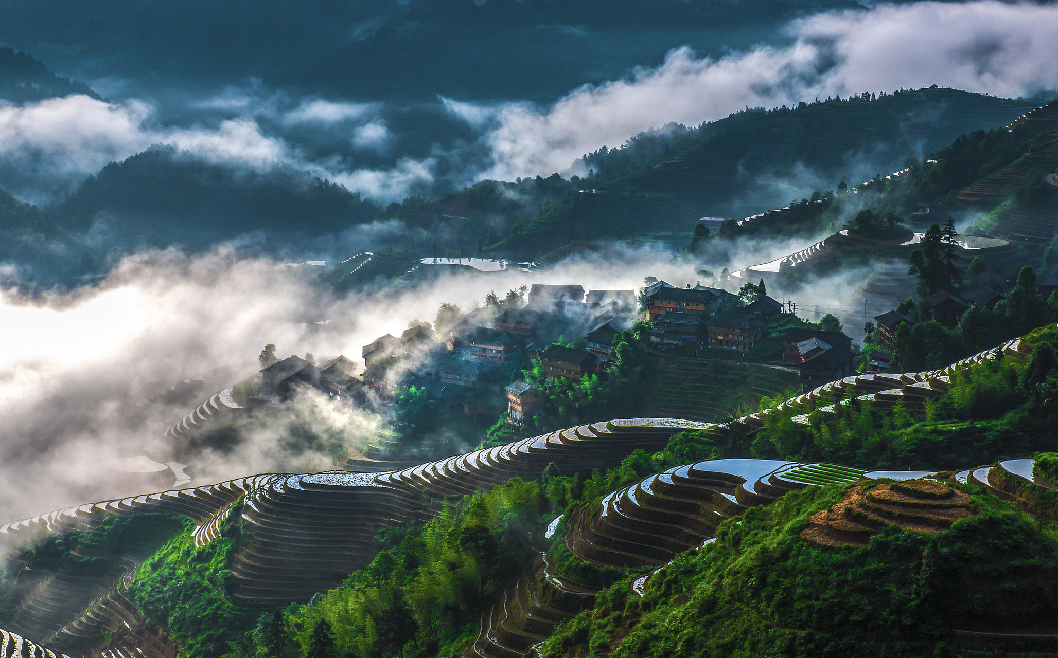 桂林龙脊梯田风景图片图片