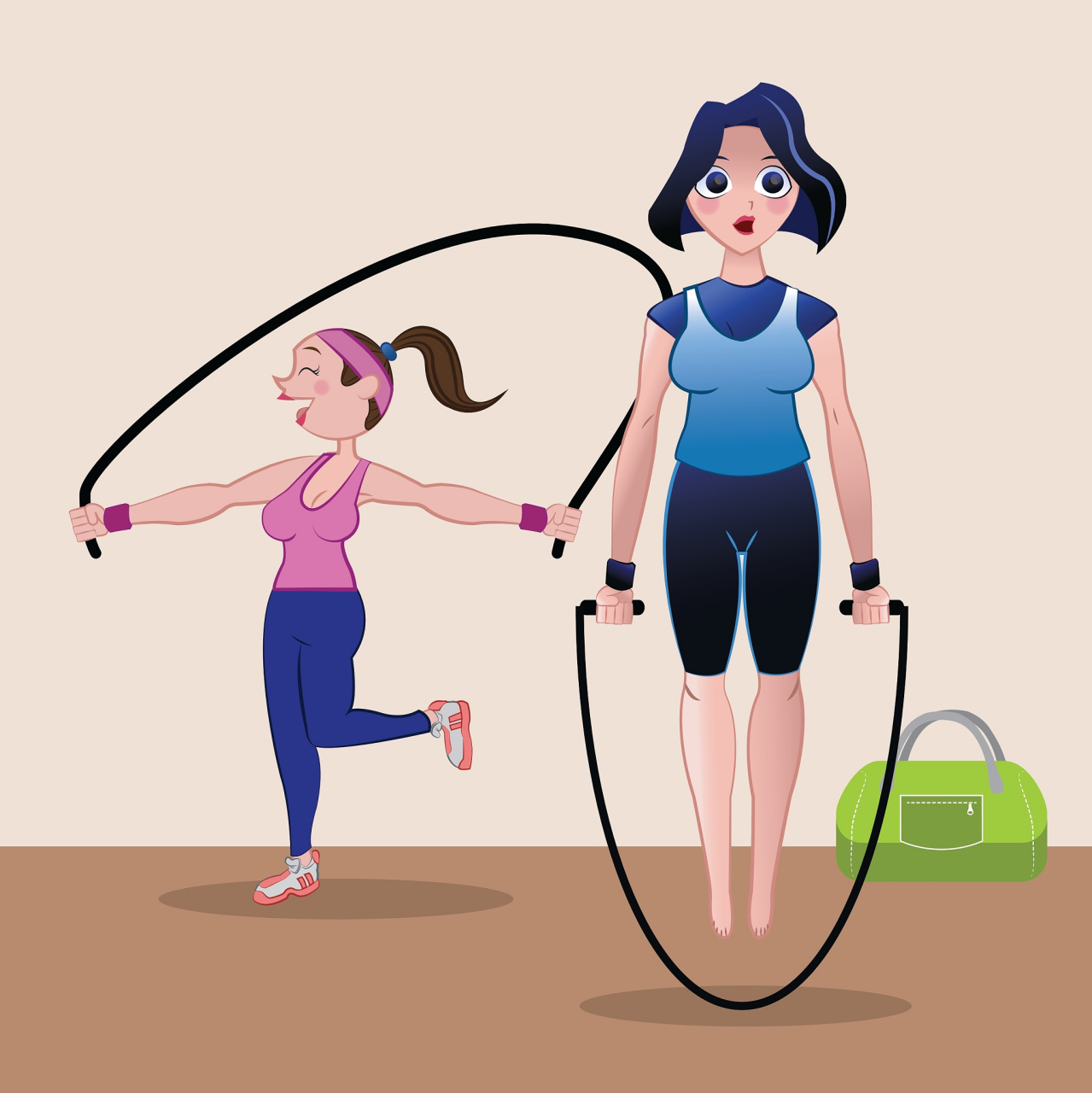 跳绳是一项有氧运动,可以增强心肺功能和耐力,帮助人们保持健康的