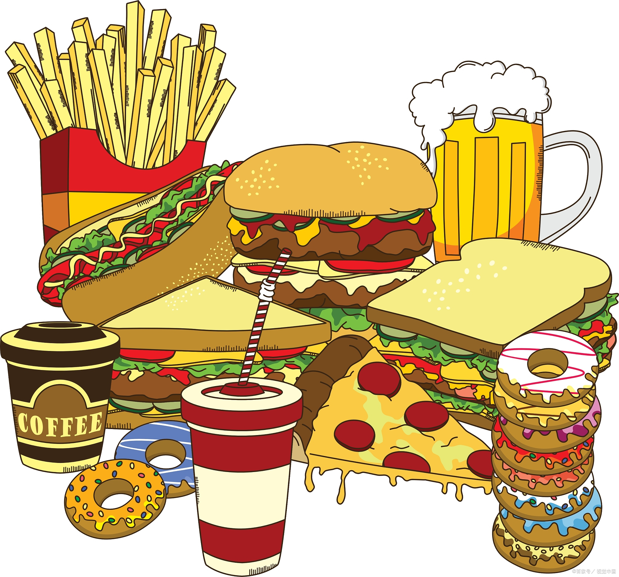 让我们一起来看看这几个潜垃圾食品卡通垃圾食品卡通图片垃圾食品图片