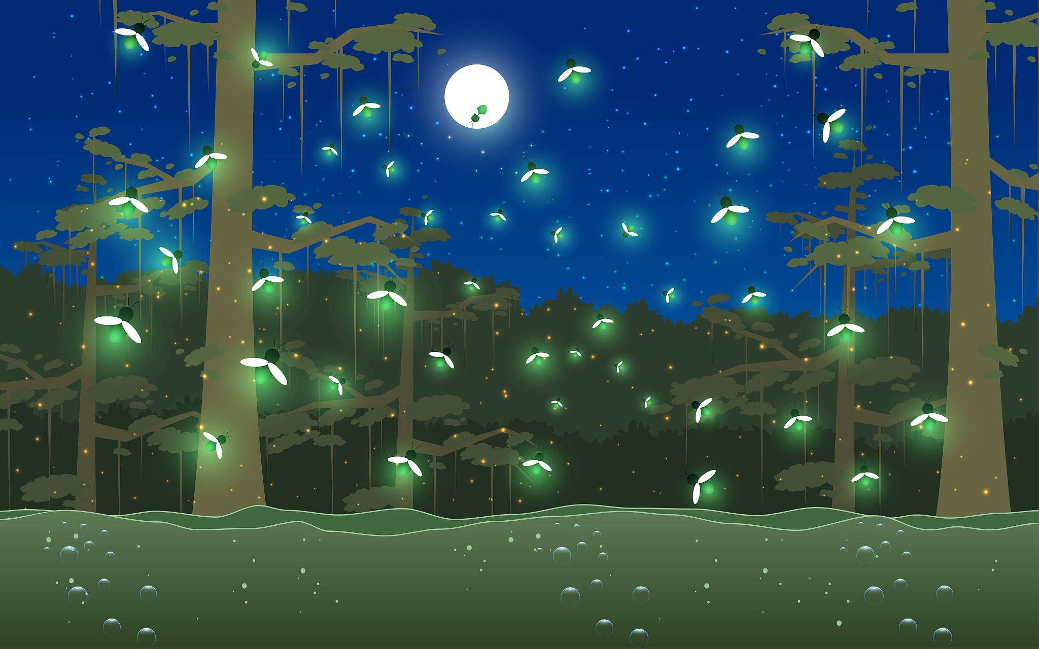 我喜欢夏天的夜晚,因为我可以躺在阳台上,欣赏美丽的星空