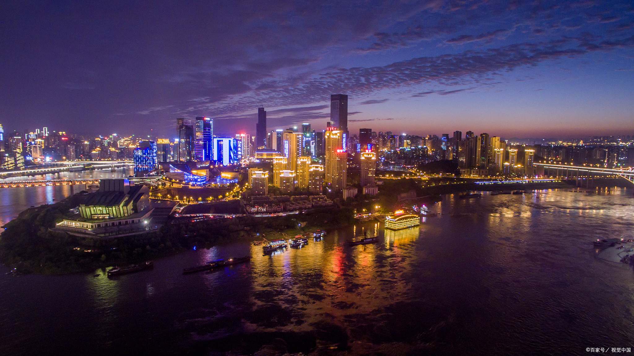 重庆江北嘴夜景