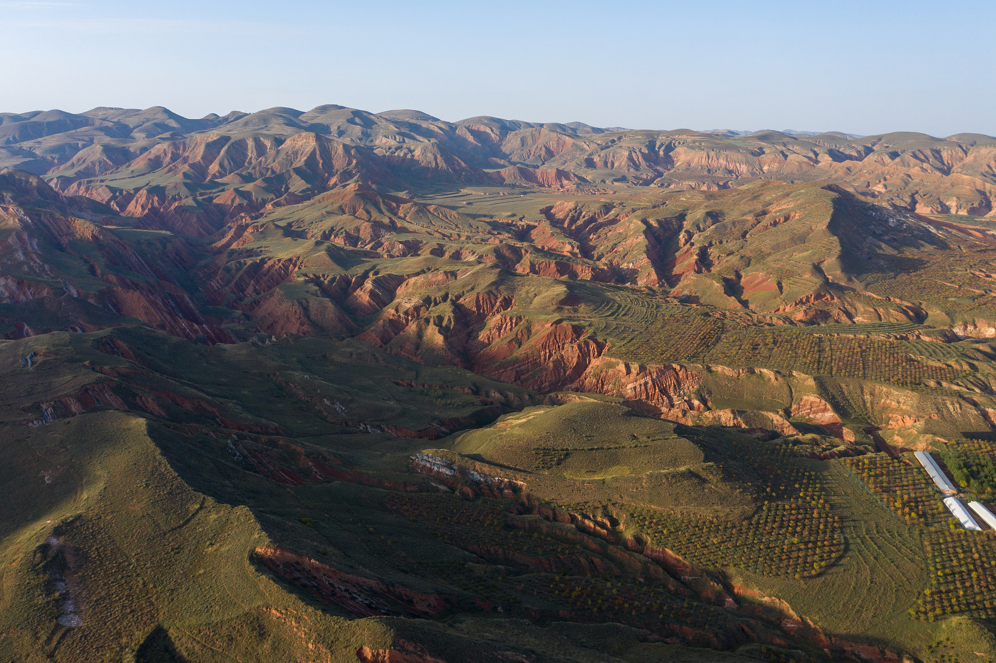 春日里,山花烂漫,桃花,杏花竞相绽放,将吕梁山装扮