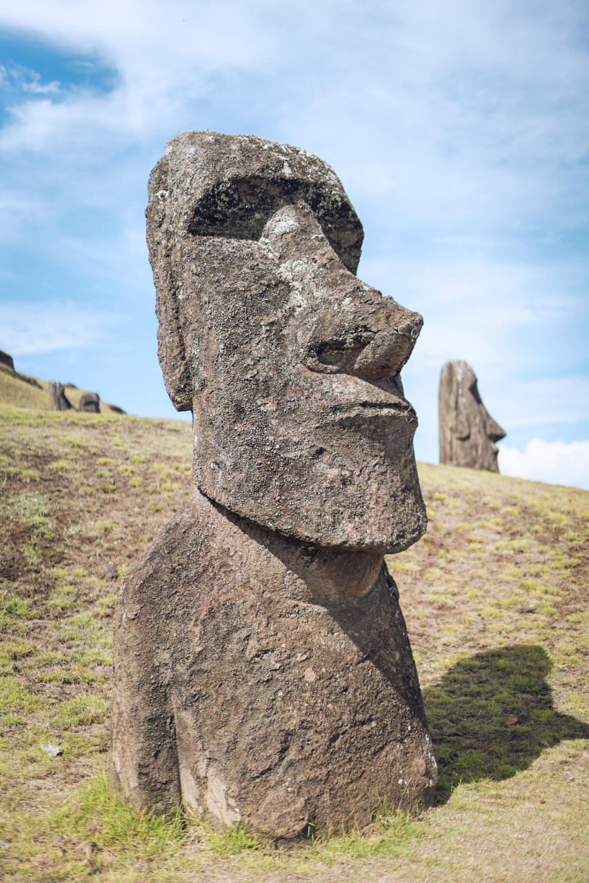 探秘智利复活节岛:神秘的莫阿伊石像 复活节岛位于智利西部,是世界上