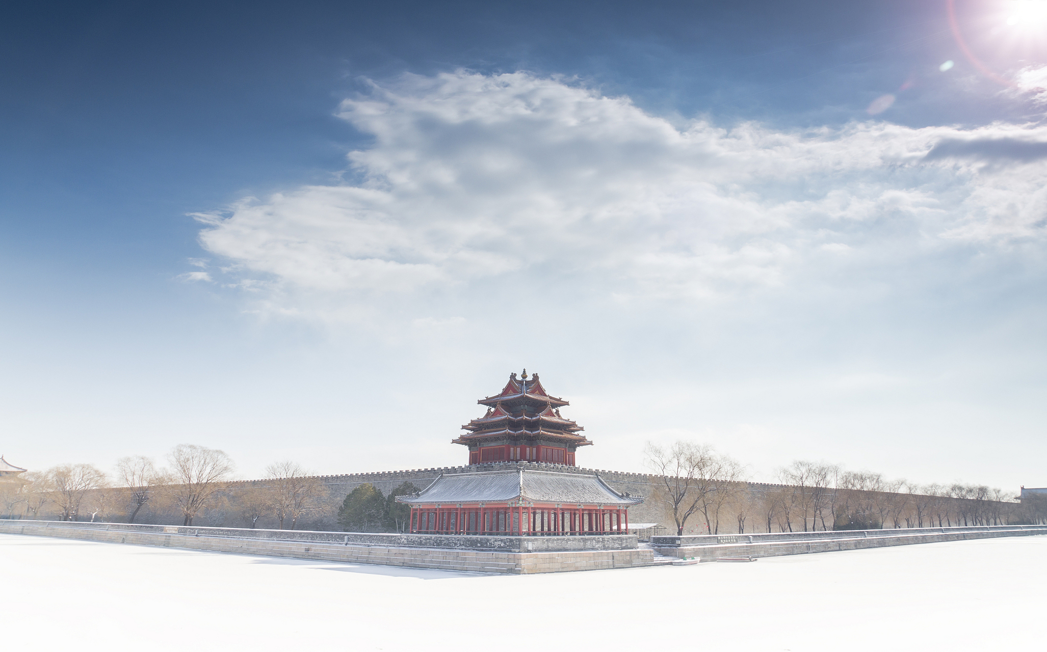 电脑壁纸故宫雪景图片