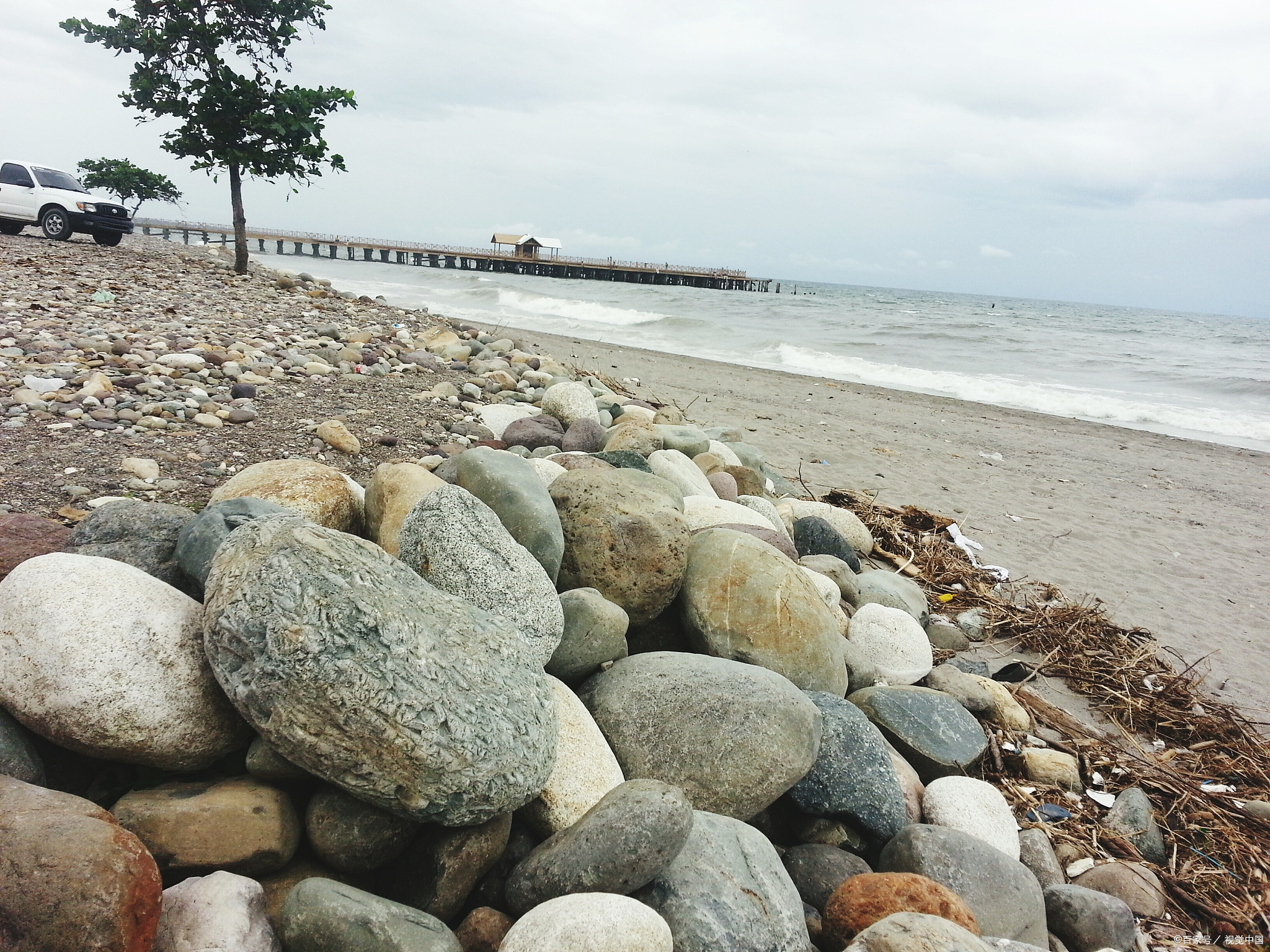三门花桥镇金银滩,贝壳彩石超好看!