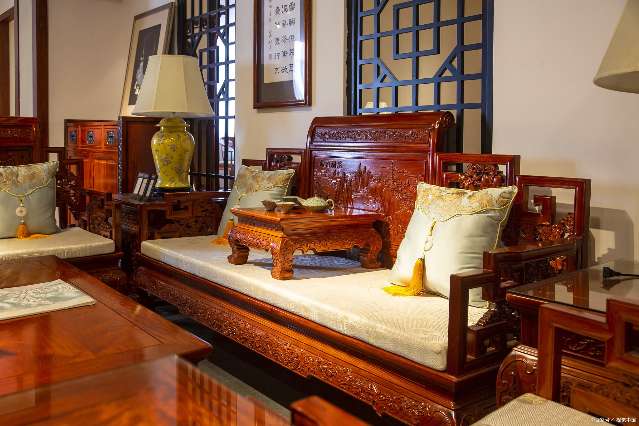 办公室红木家具配什么样式复合地板