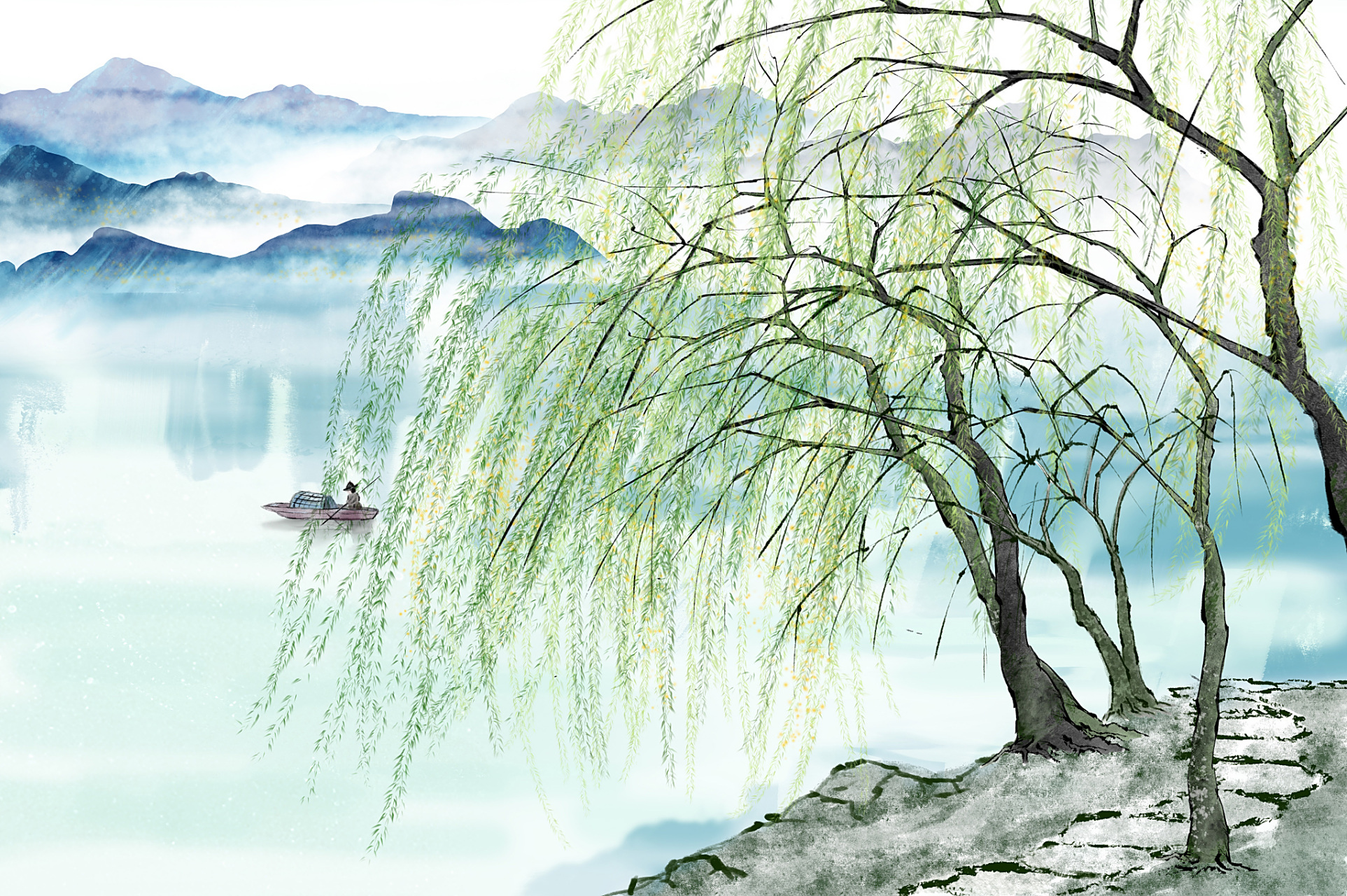 盛夏打卡挑战赛# #咏柳# #春风#  唐代诗人贺知章所作古诗《咏柳》