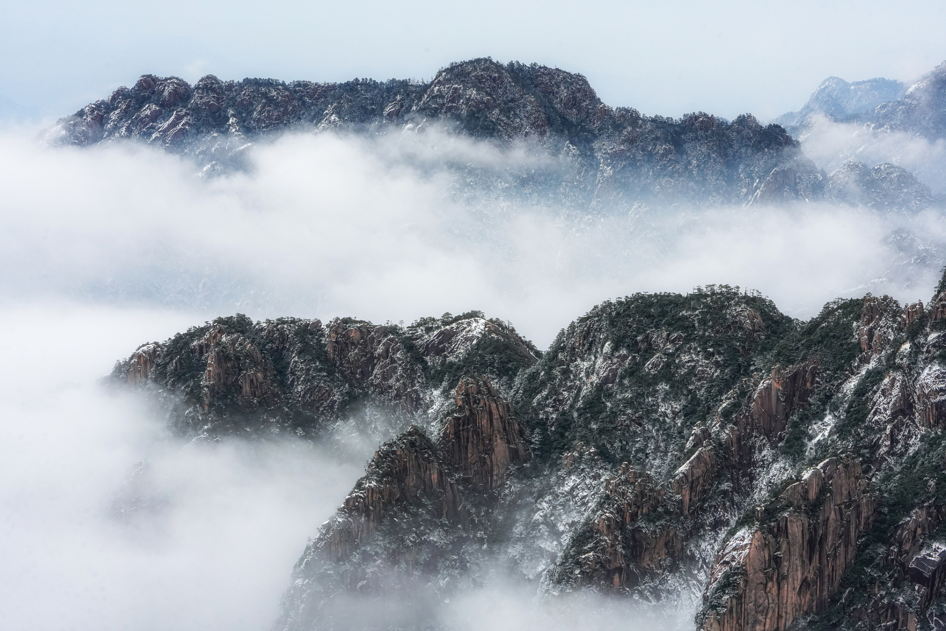 冬天才有的美景之五:雁荡山:冬日云海美景  雁荡山位于中国浙江省温州