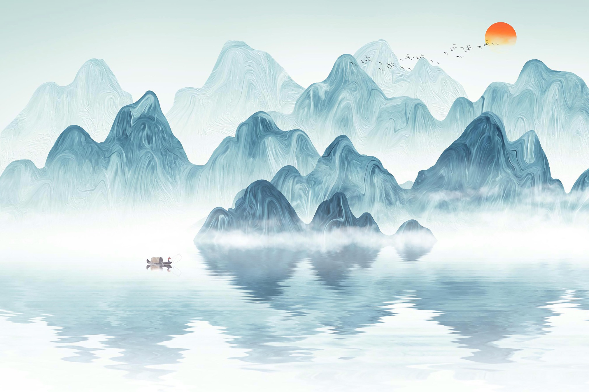 想探索山水画的魅力吗?先学会观察,构图,再熟练运笔渲染.