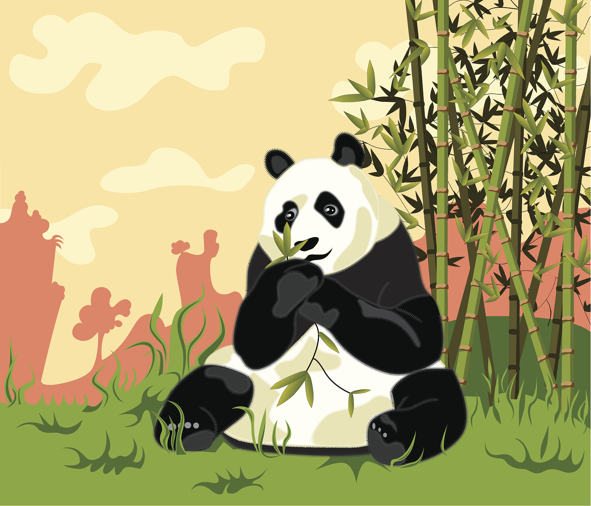成都熊猫基地的熊猫绘画,创意无限超有趣!