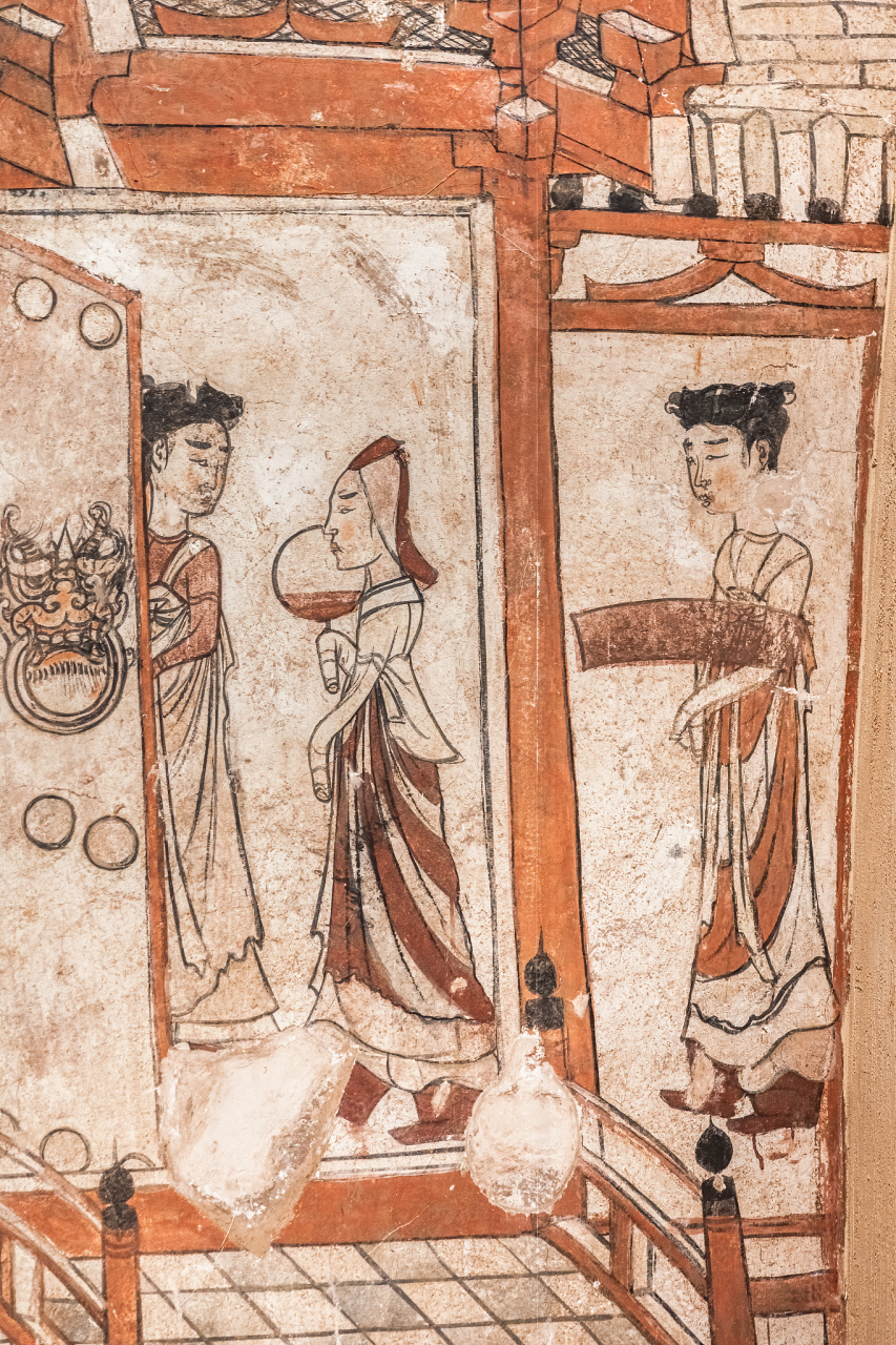 在陕西西安的陕西考古博物馆,一场特别的壁画展正在吸引着人们的目光.