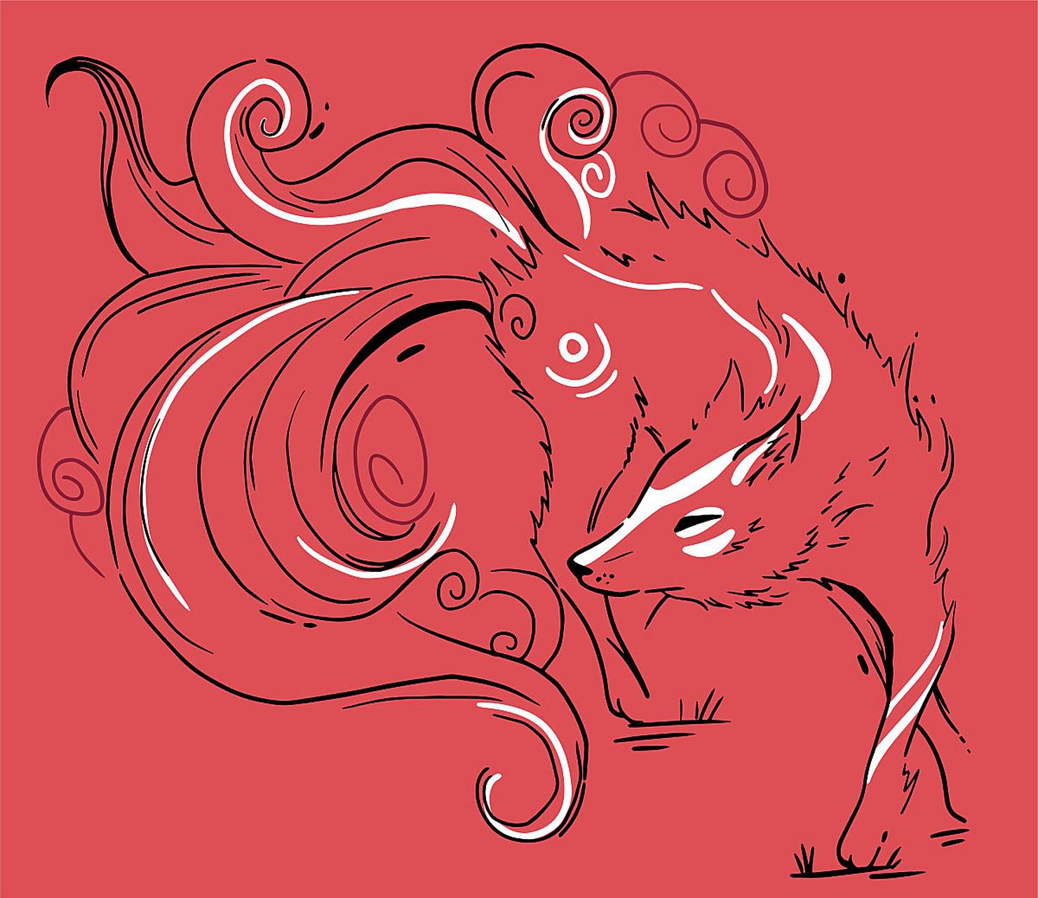 中元节怪谈物语#   九尾狐是中国古代神话传说中的神异动物,经常被