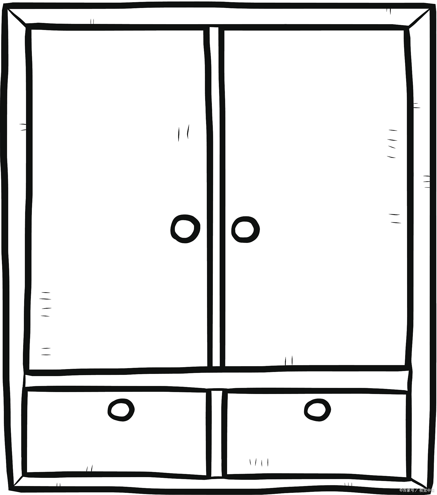 衣柜简笔画怎么画
