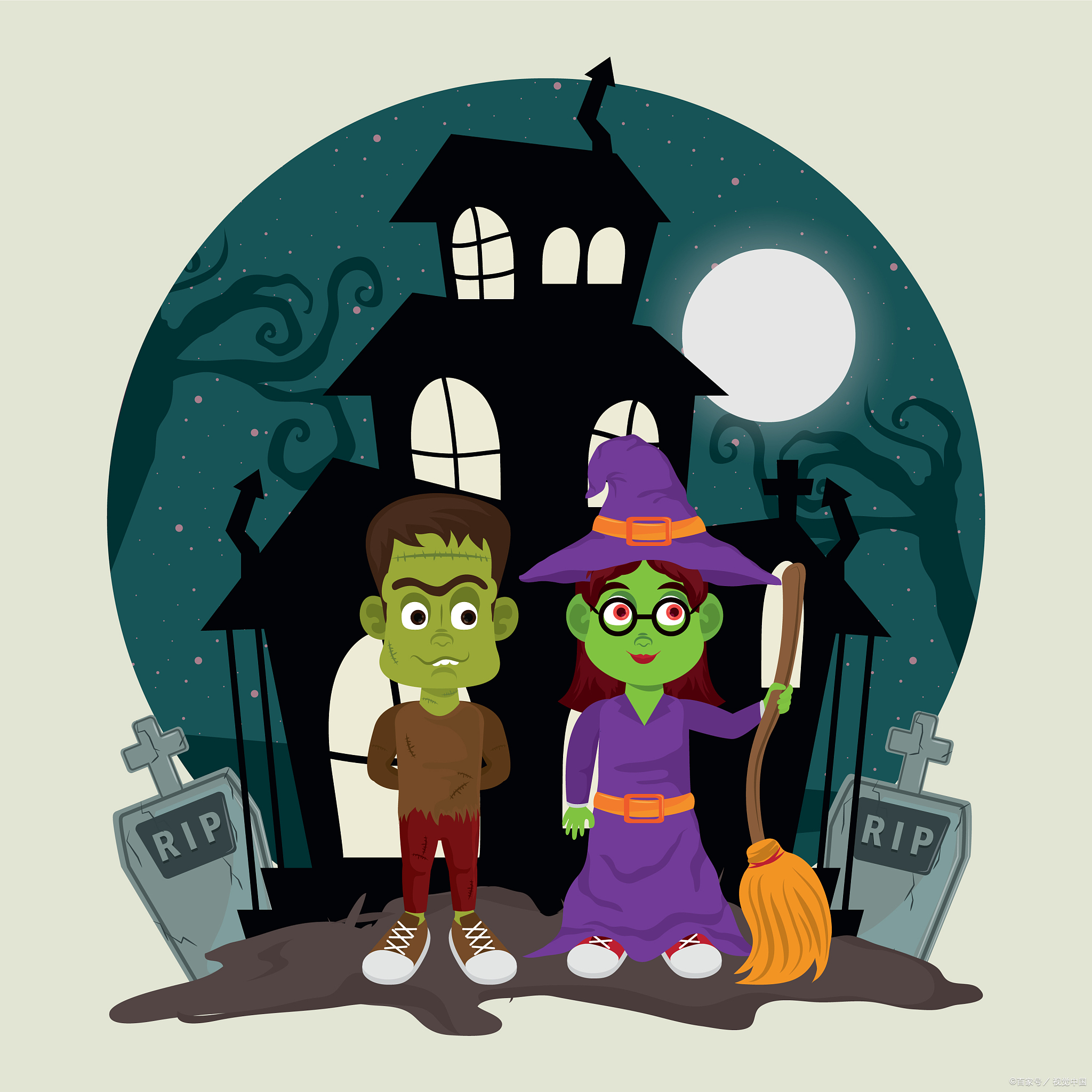 幽灵的传说:在万圣节,幽灵被认为是邪恶的灵魂,它们会在夜晚出没