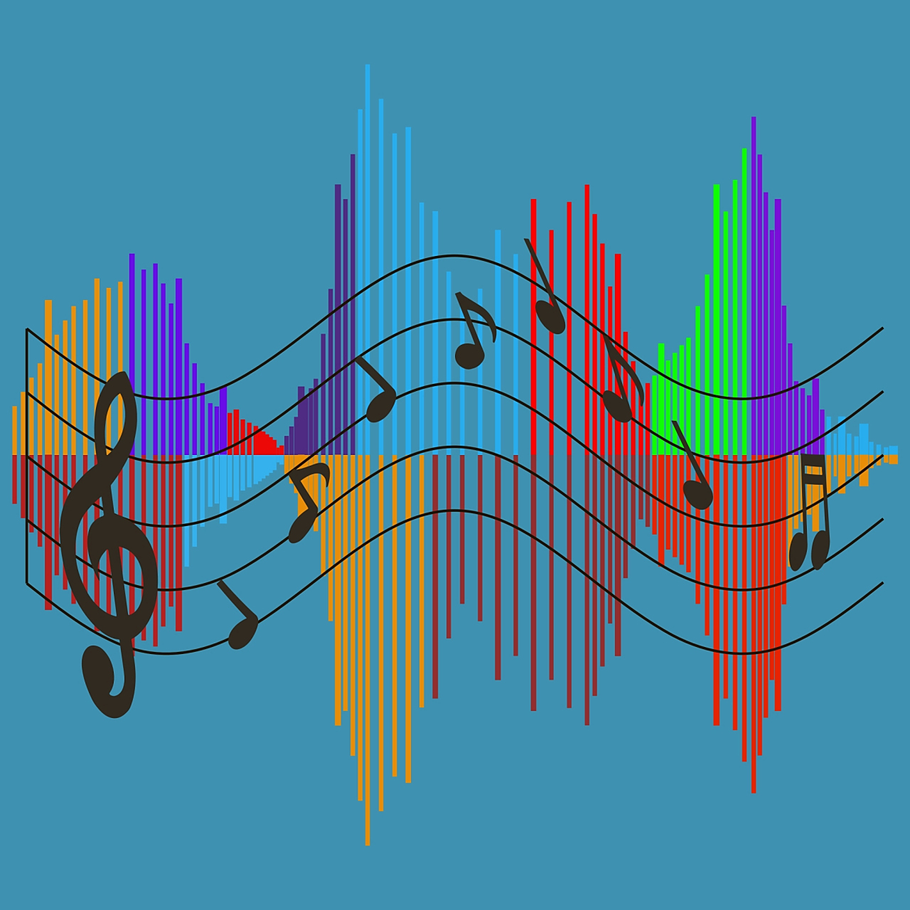 对比复调:强调声部间差异,音色,音高或节奏对比营造动态氛围