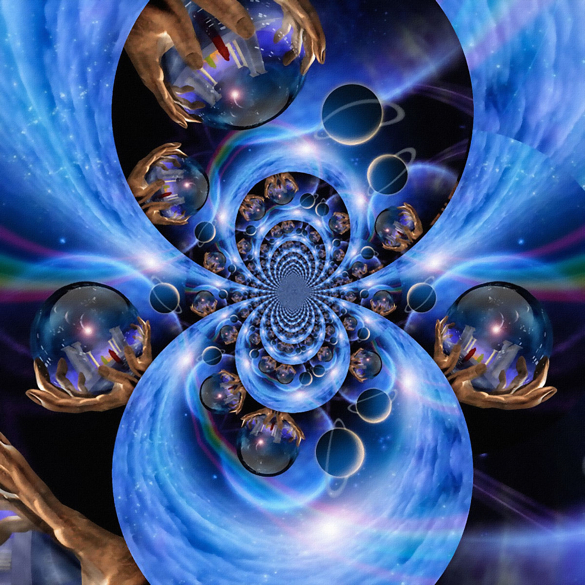 气场影响人的健康与情绪;维度空间圈则展现多层次宇宙结构