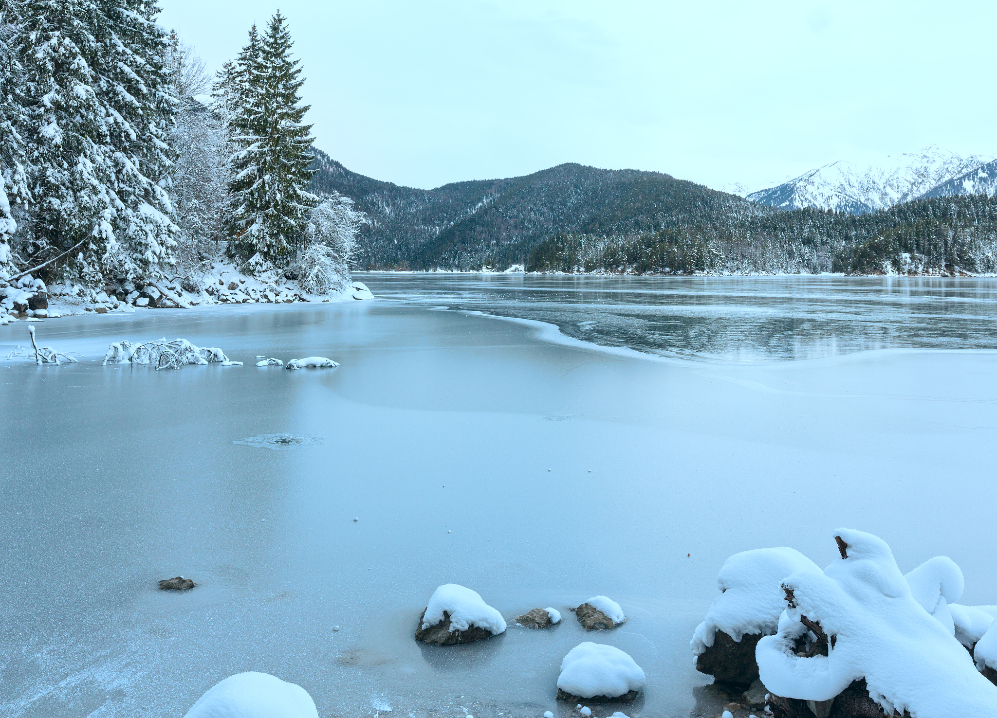 全州天湖雪景图片图片