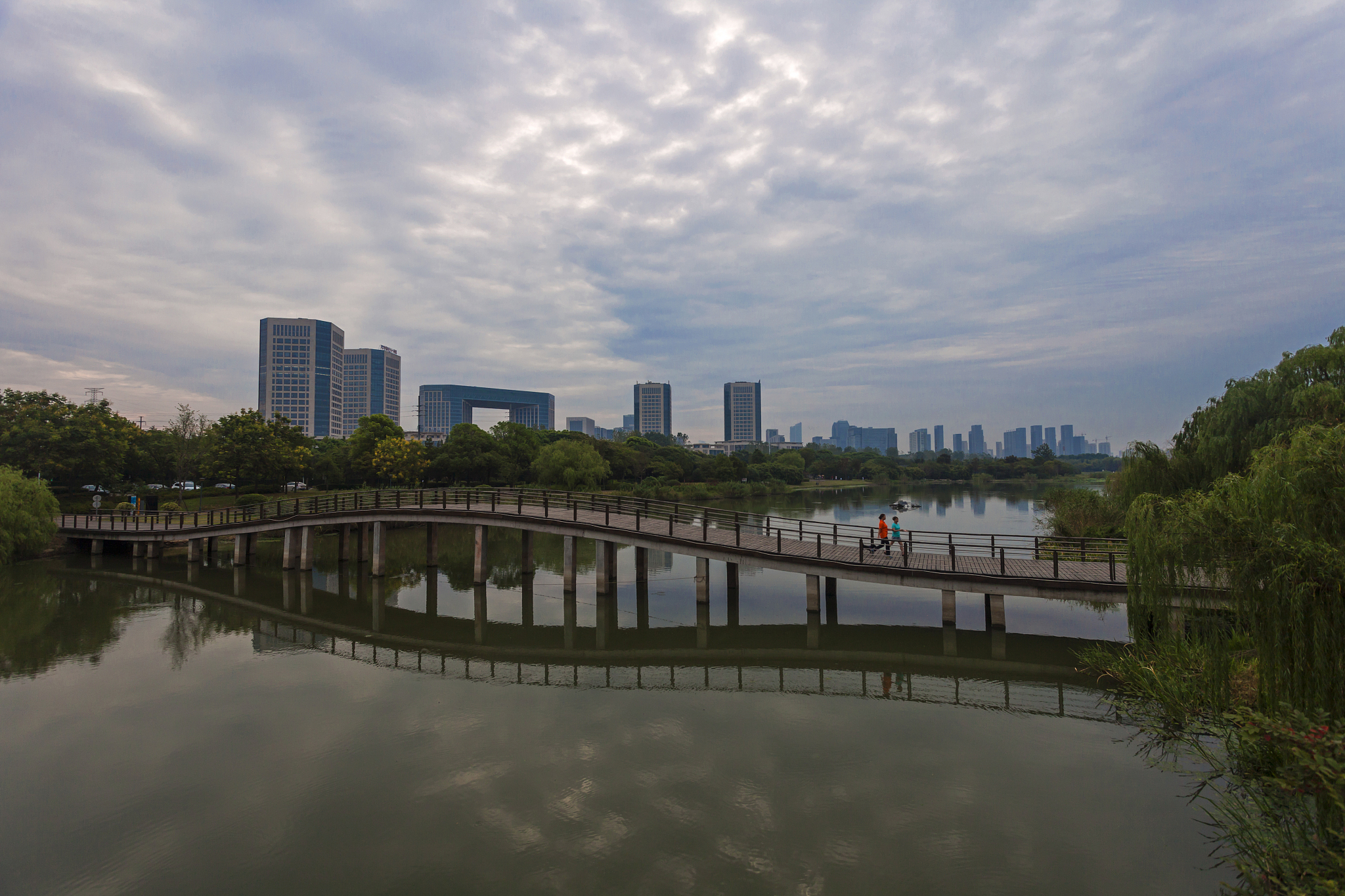 合肥天鹅湖美景图片