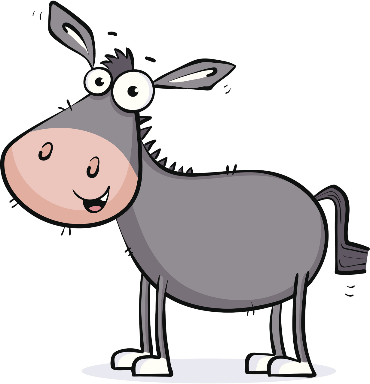 从前,笨猪和蠢驴因自作聪明而遇到困难.