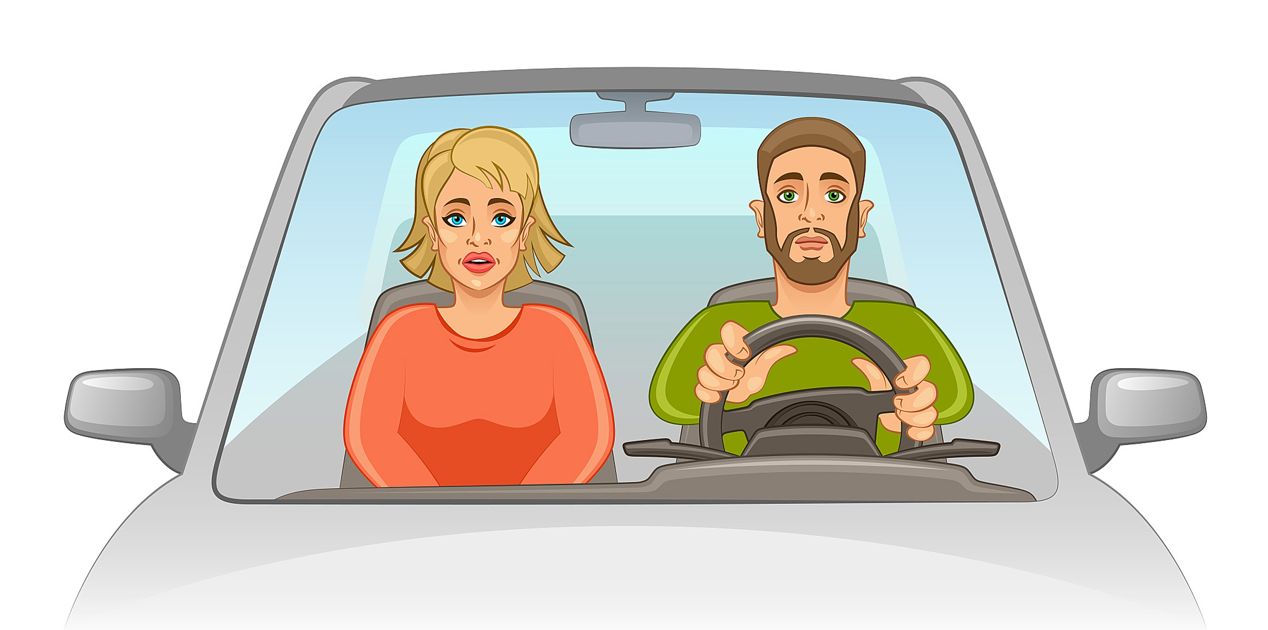 搭女同事的顺风车去办事,我坐在副驾驶. 快到目的地了,车子靠边缓行