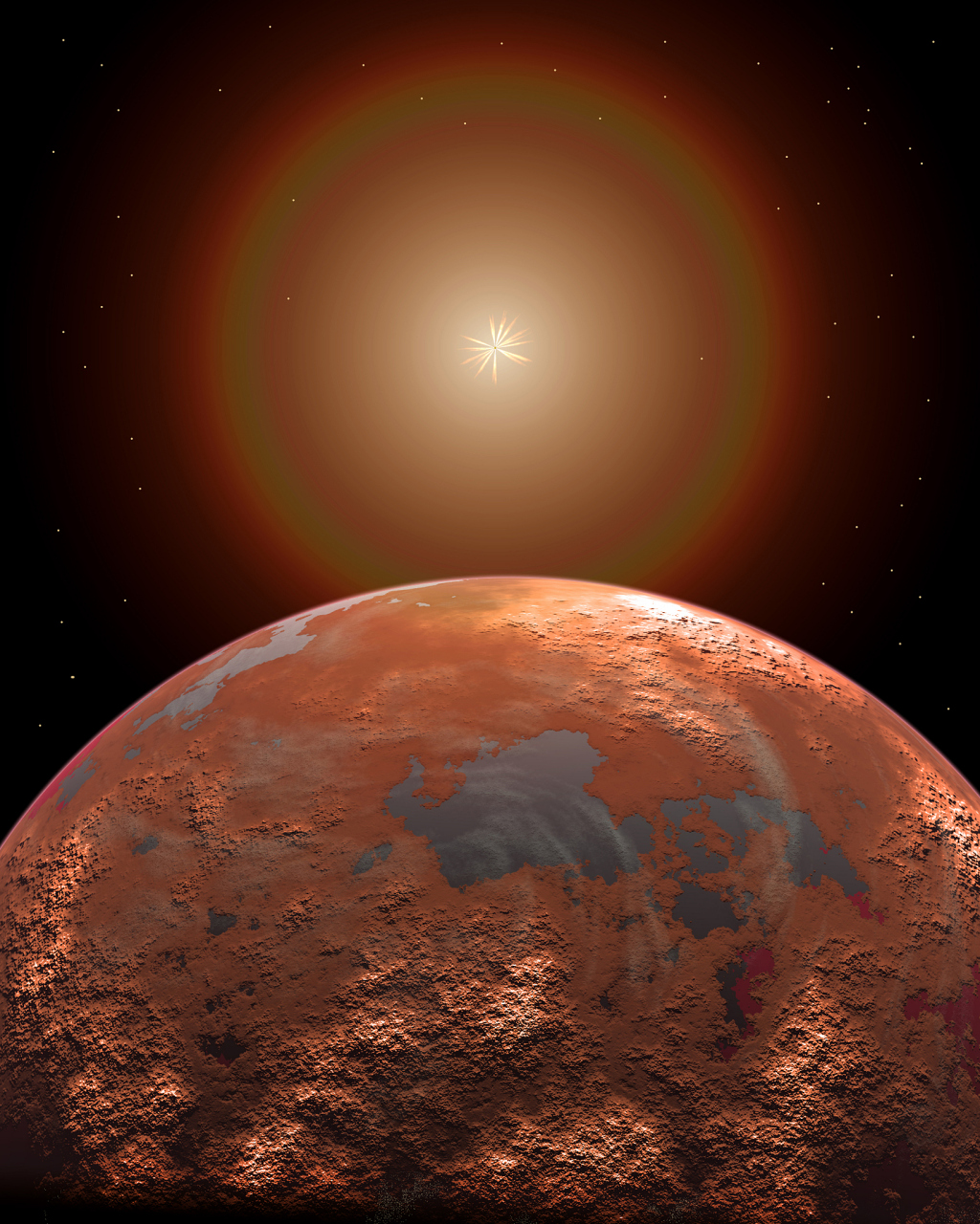 再除以火星到太阳的距离的平方