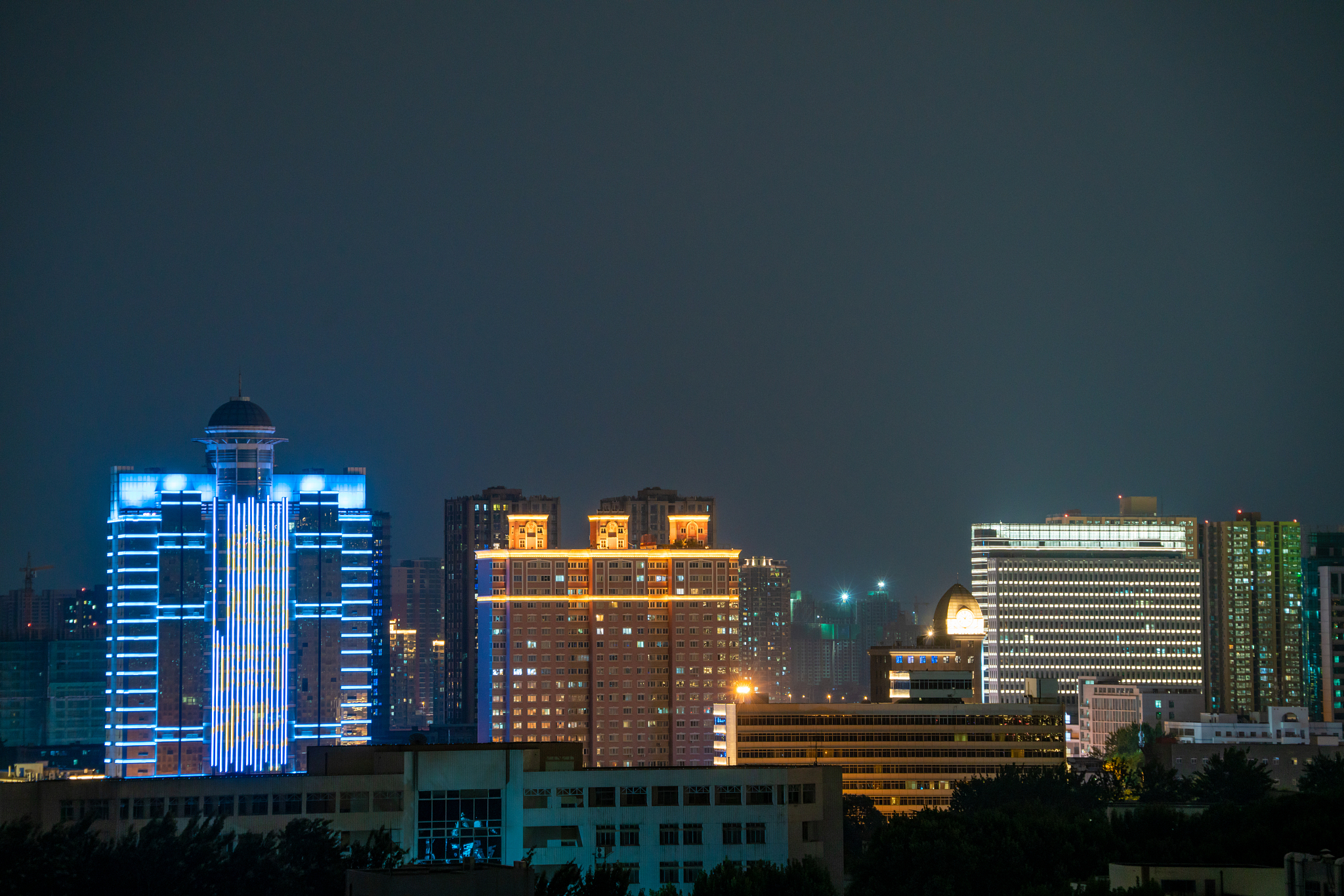 唐山夜景图片实拍图片