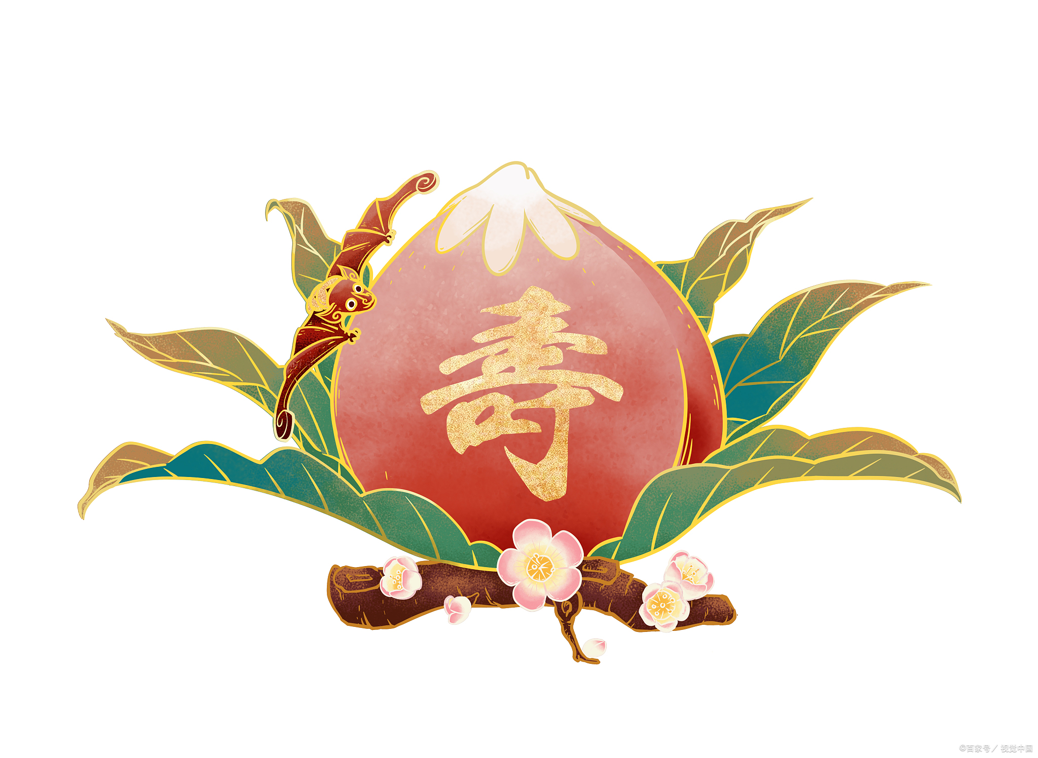 知识科普小课堂# 寿桃是中国传统文化中的重要元素,它寓意着长寿和