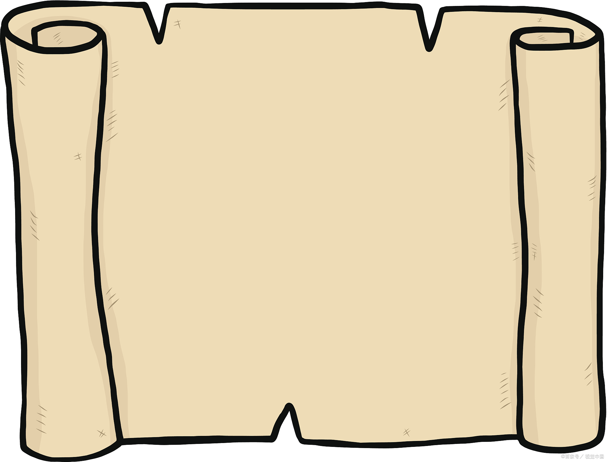 卷轴应该怎么画简单又漂亮