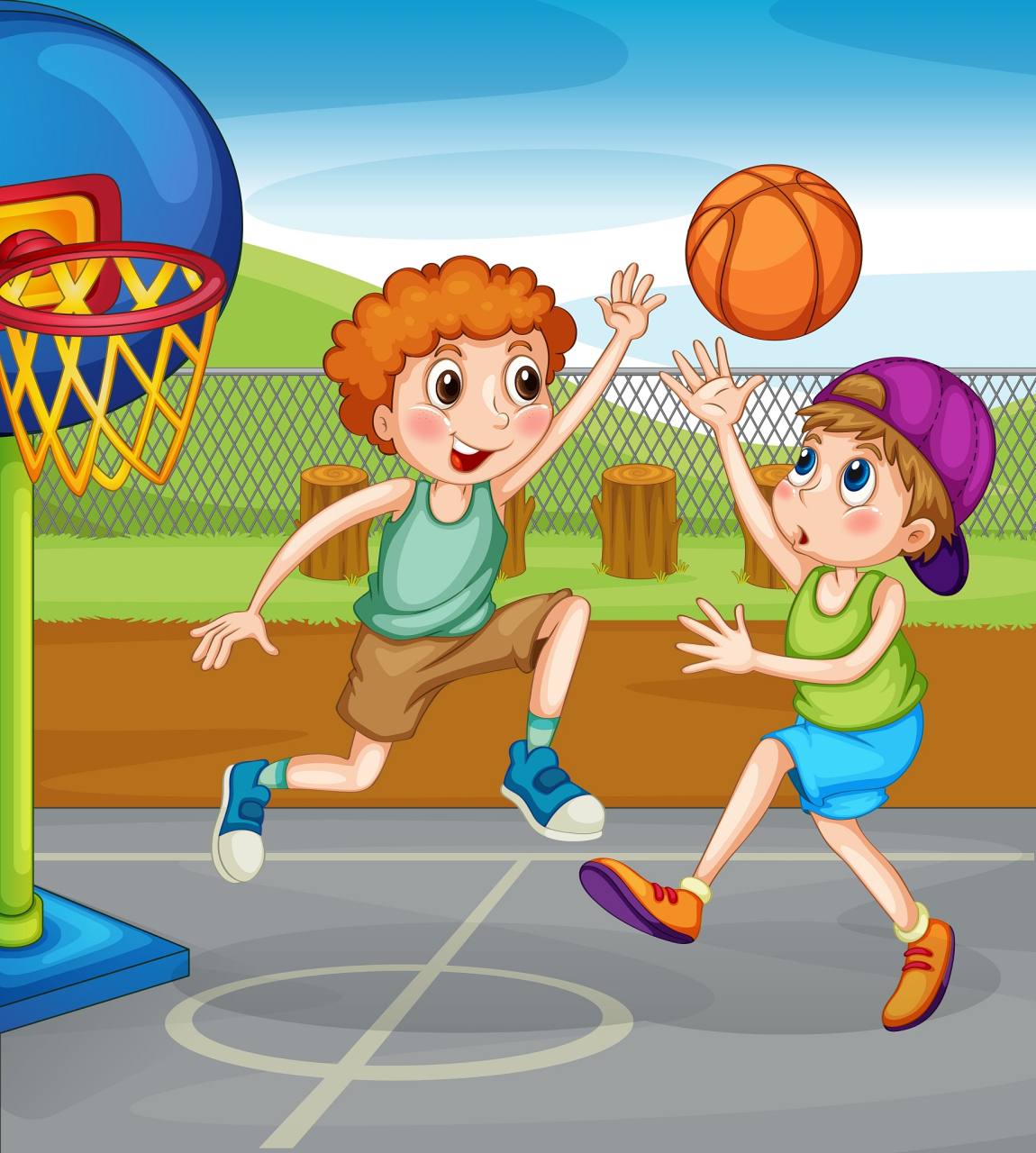 朋友的小孩喜欢打篮球,参加了学校的篮球比赛