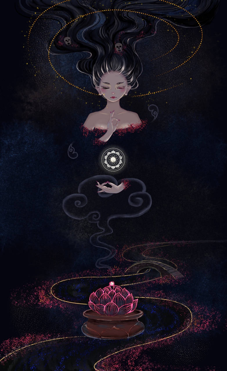 在《山海经》中,孟婆是尧帝的女儿,与姐姐都嫁给舜帝,因丈夫去世而