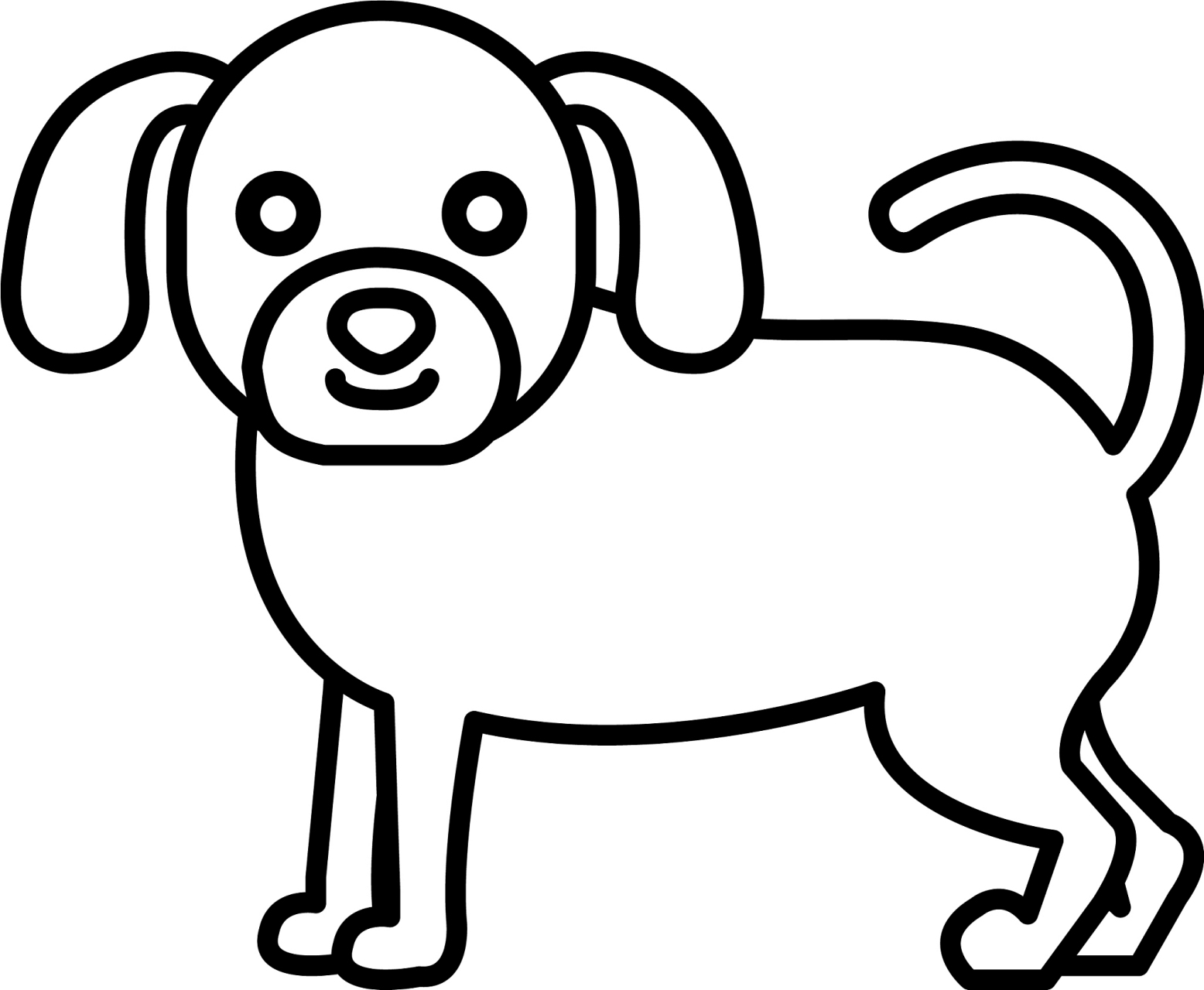 狗狗简笔画,你喜欢狗吗,它们是最忠诚的动物哟