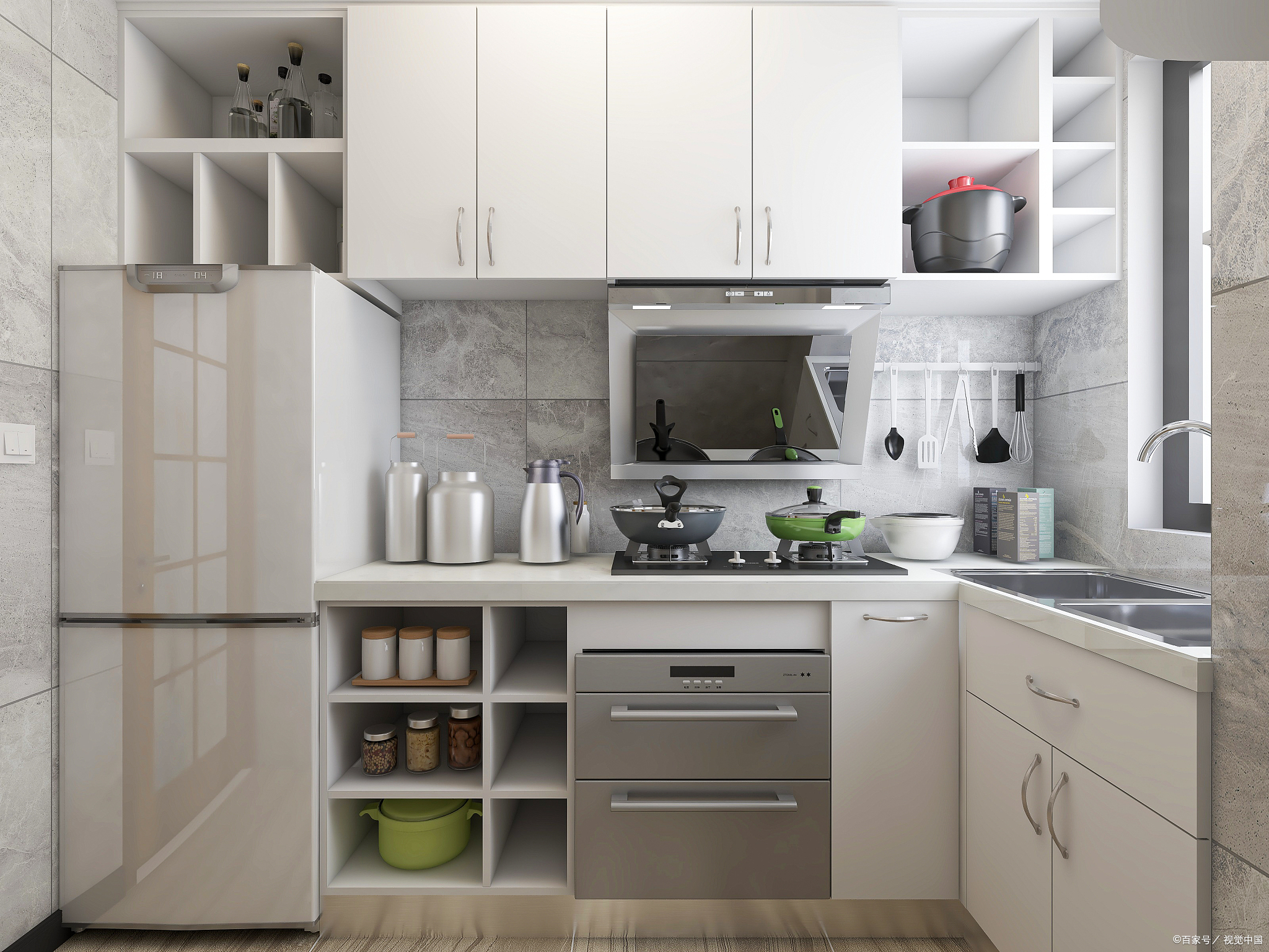 选择定制橱柜门的材料时,要考虑实用性和美观性.