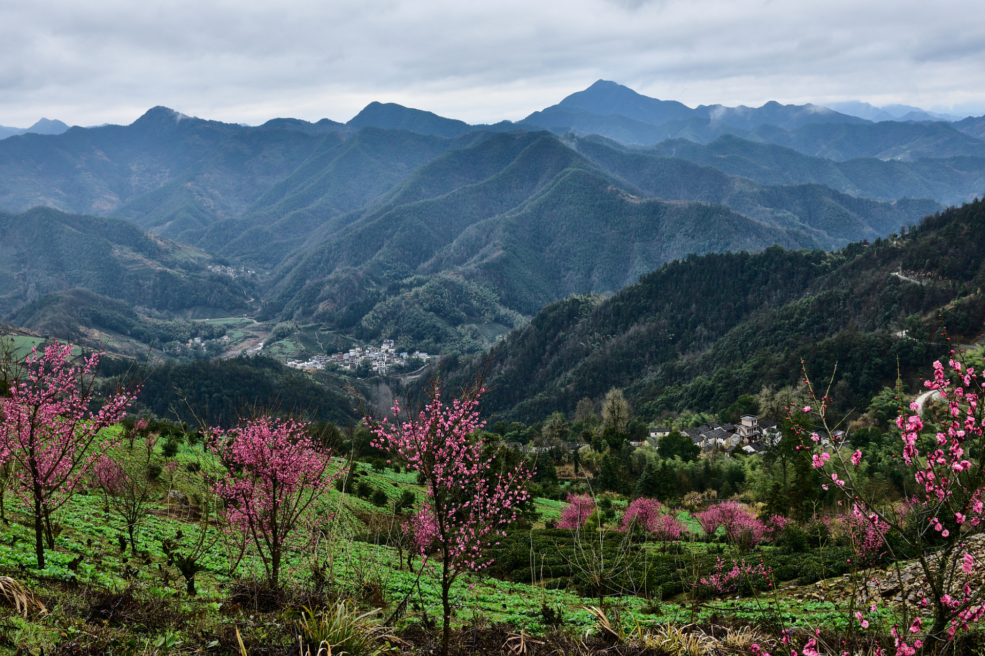 南昌的梅岭景区  碧空如洗,远峰叠翠  阵阵清风拂过葱茏茂密的山林