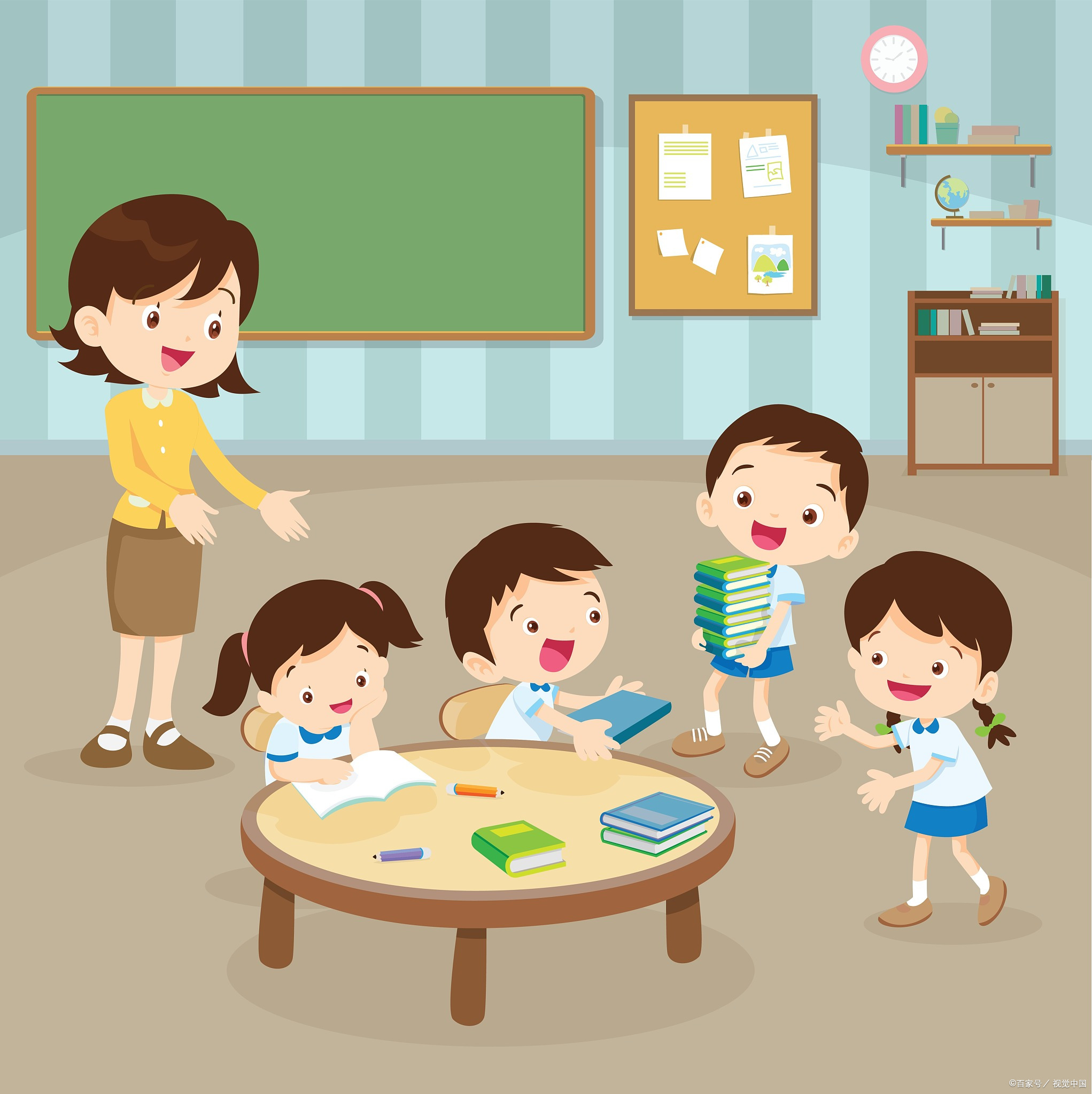 学会等待幼儿卡通图片图片