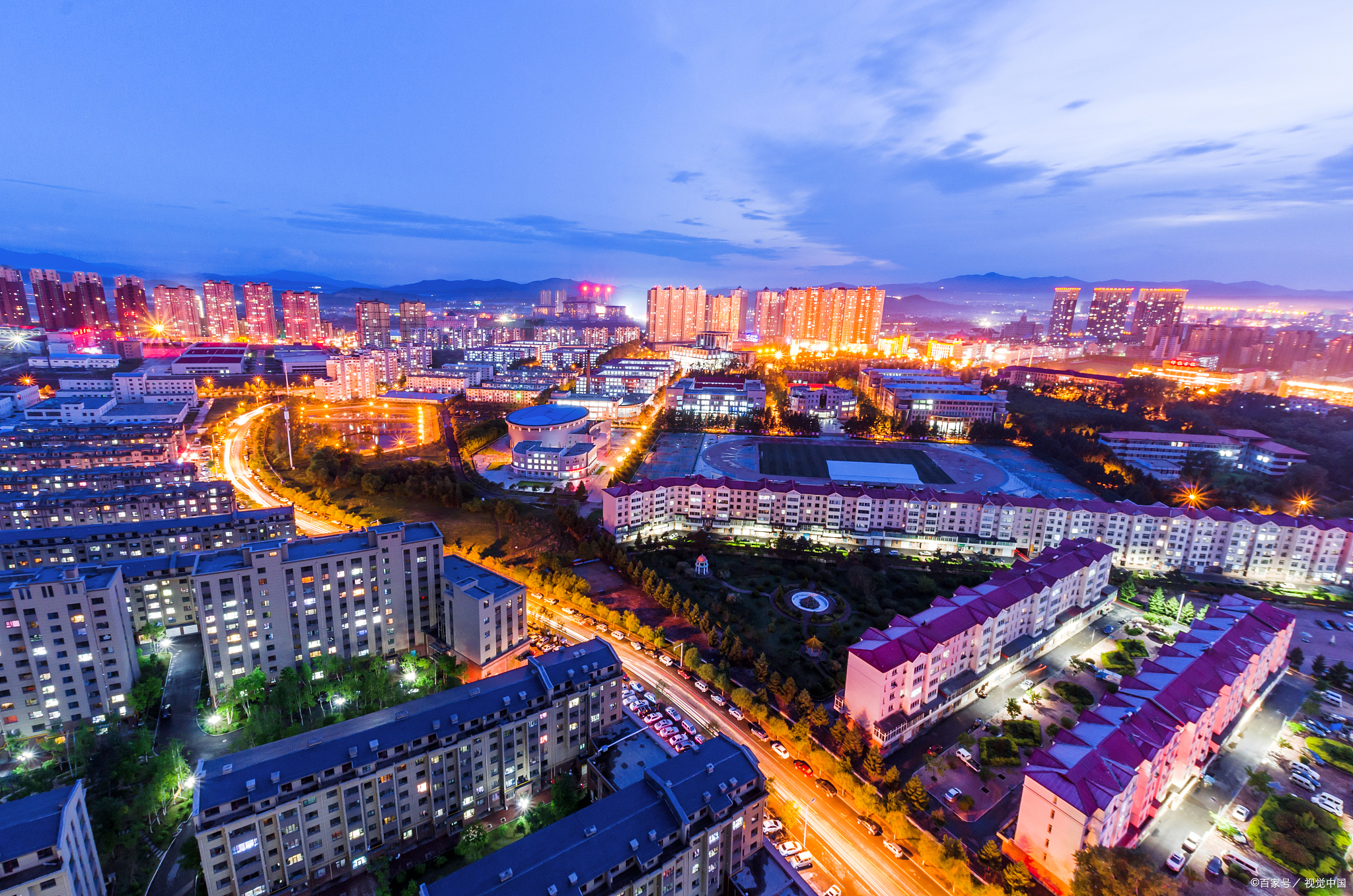 吉林省白山市夜景图片