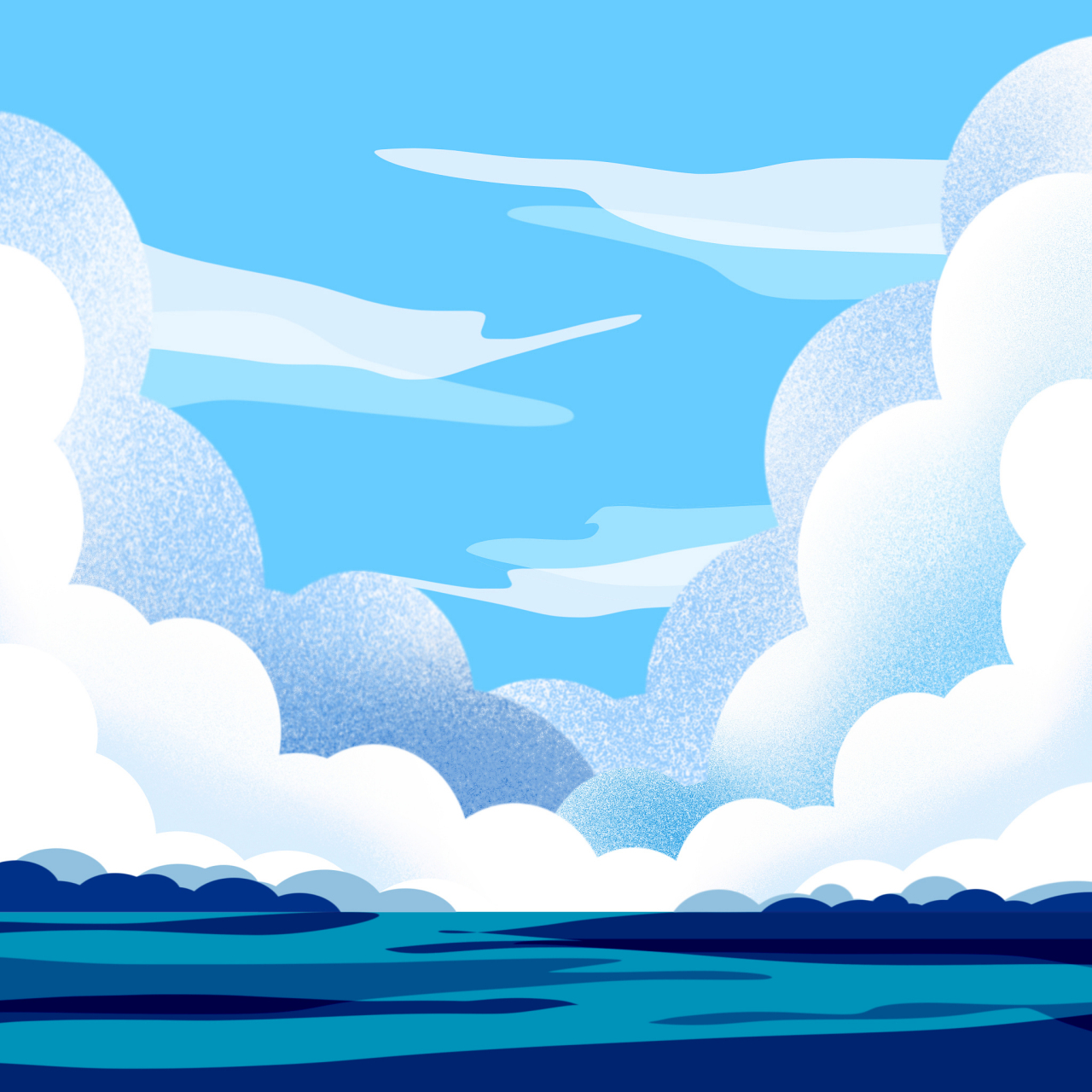 大海问蓝天:"哥们儿,你每天都这么蓝,一年四季都这么蓝,你的颜色怎么