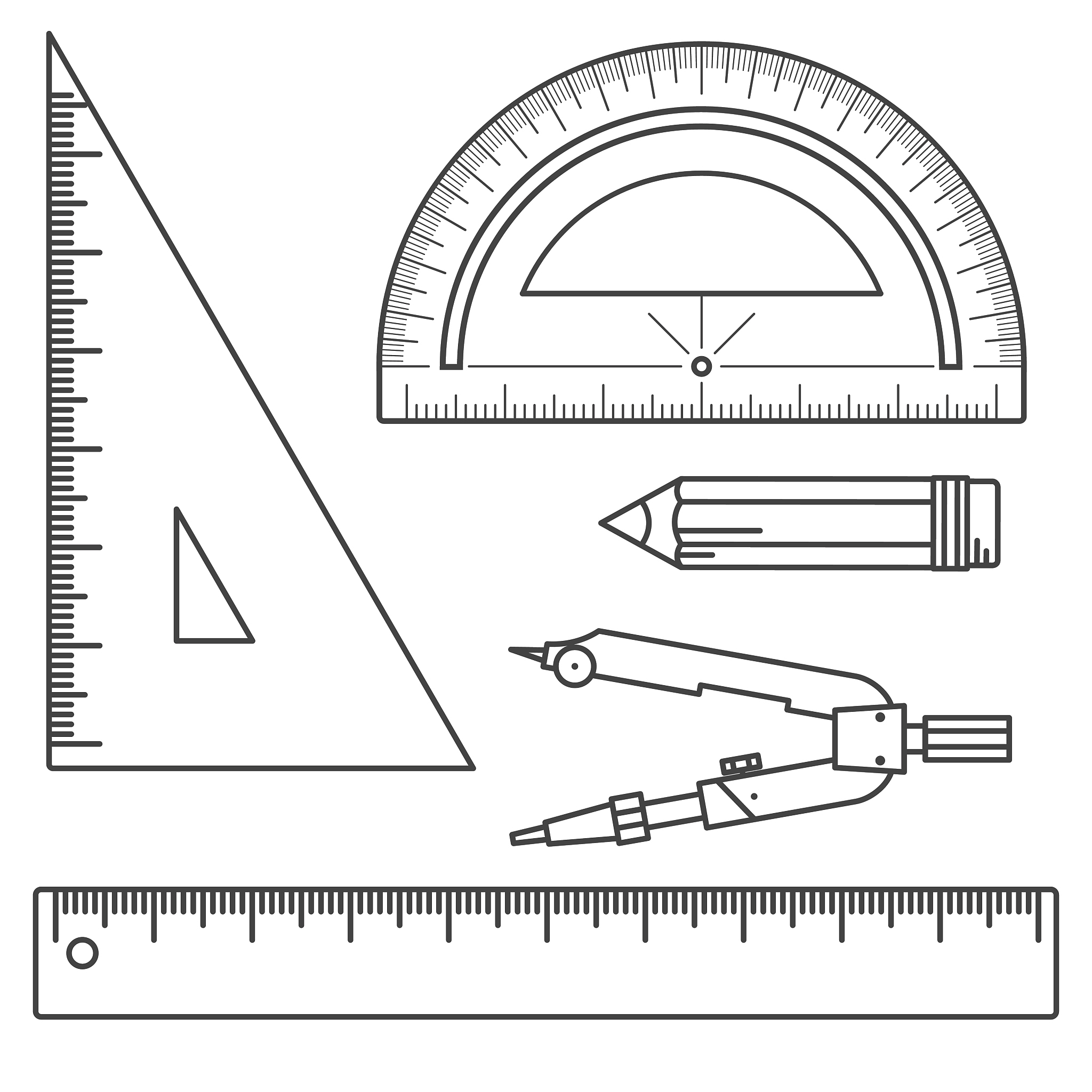 角器一体简笔画数学工具简笔画老师的工具怎么画一副三角尺的卡通图片