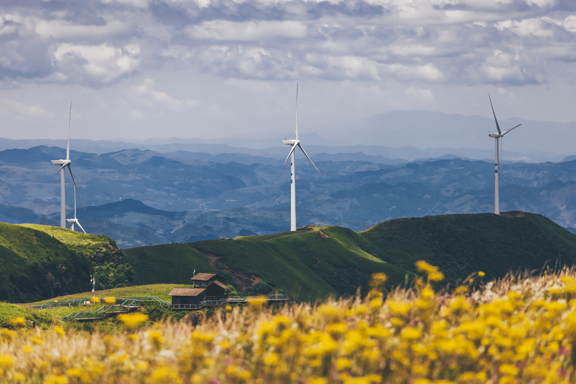 位于贵州省毕节市赫章县兴发乡中营村的韭菜坪景区,由大小两个山峰