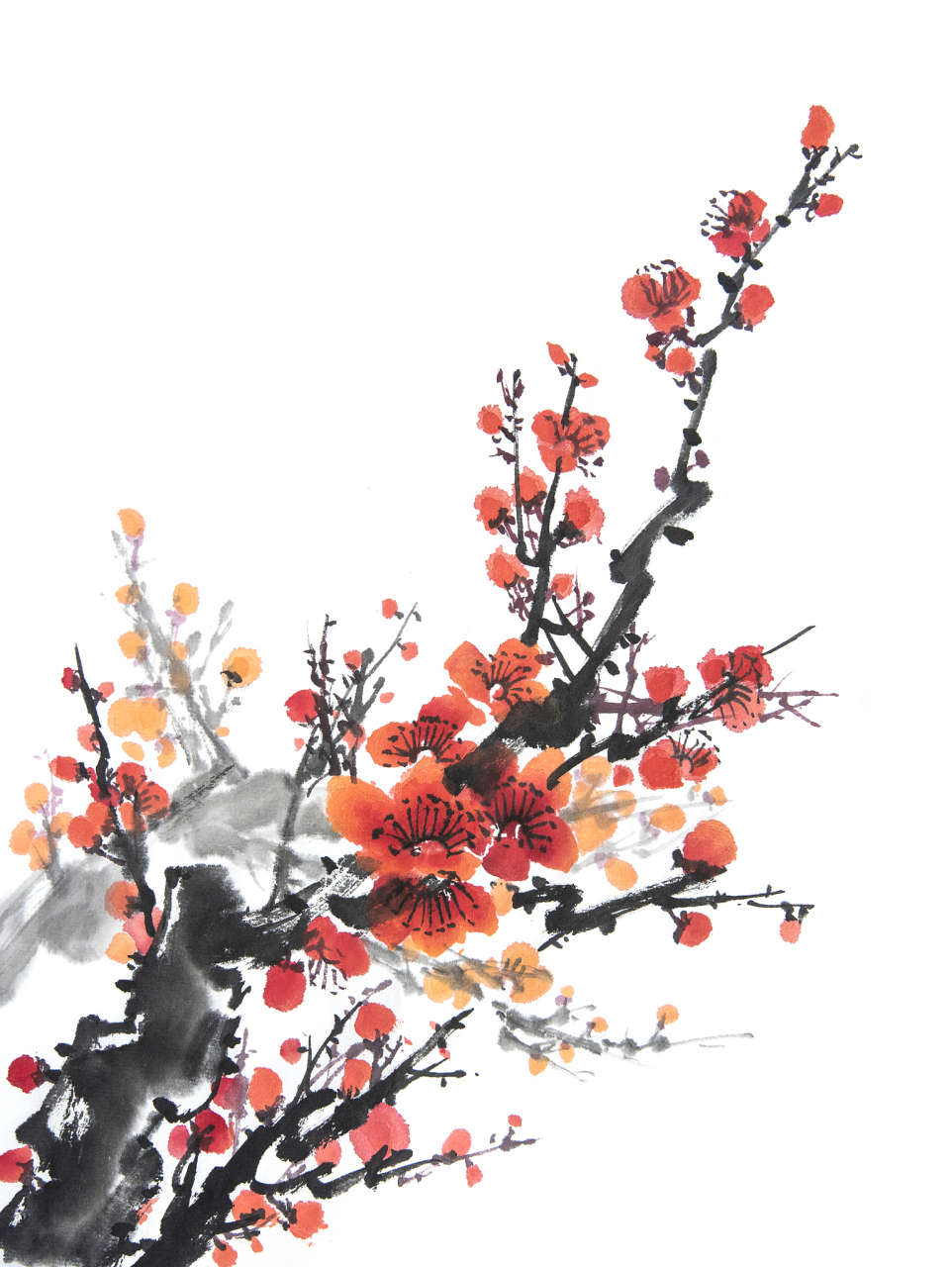 墨梅# 我家洗砚池头树,朵朵花开淡墨痕出自哪里