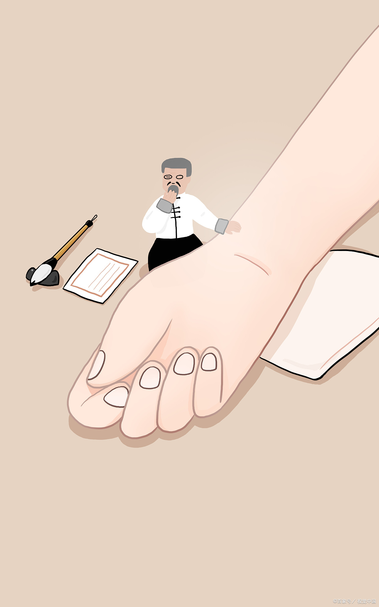 《医学传心录》教你把脉看病，先学学左手三部脉~
