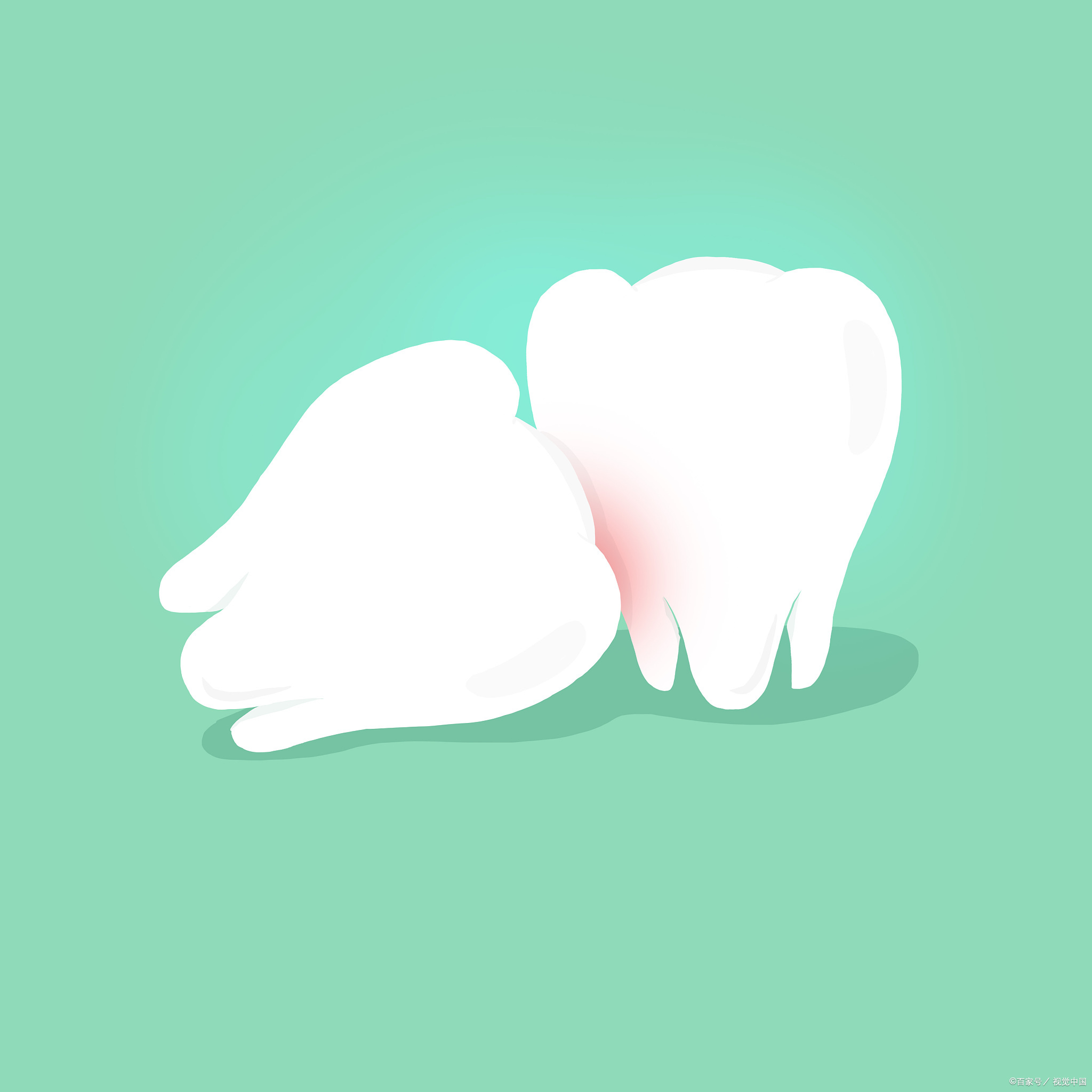 我的智齿长得是比较麻烦的,首先是横向生长,随着智齿的发育,逐步抵住