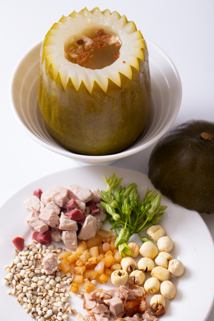 五千年食光# 八宝冬瓜盅  夏日佳肴,八宝冬瓜盅,是一道历史悠久的