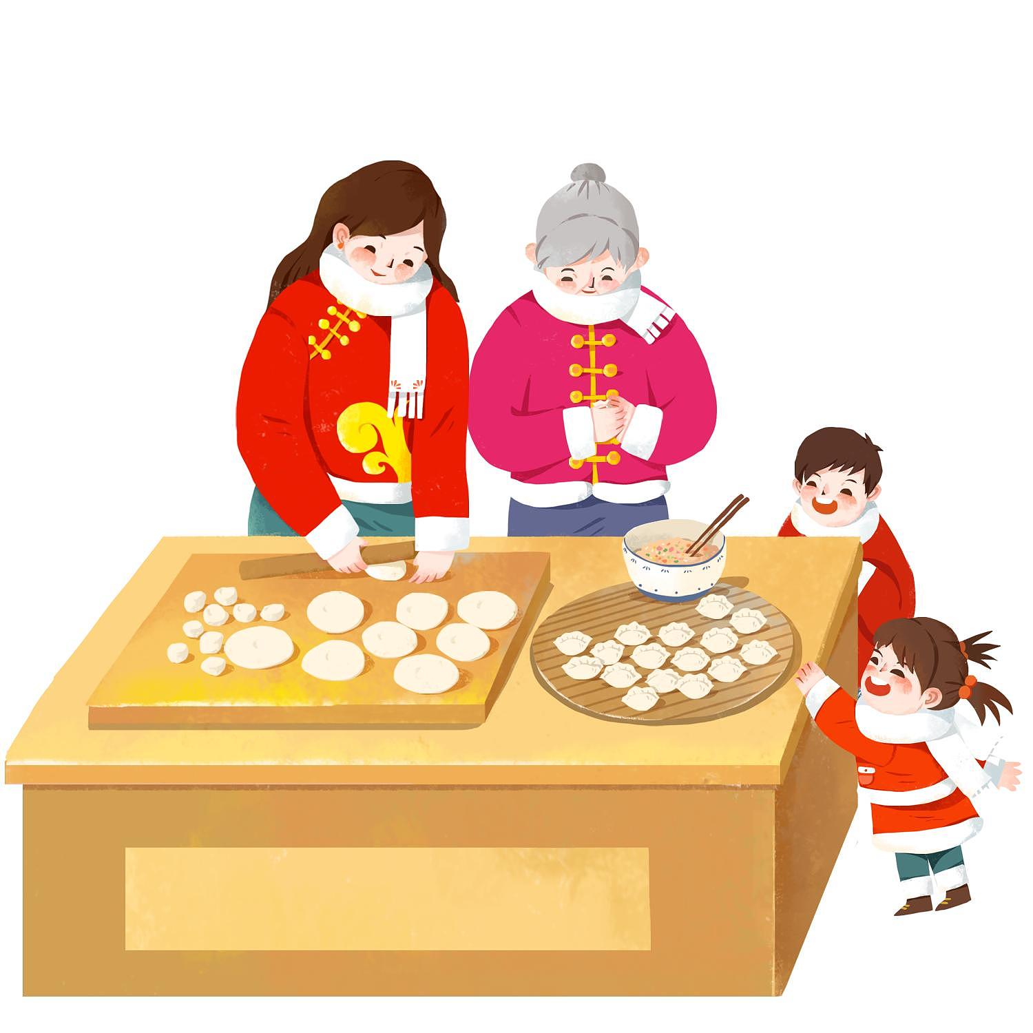 厨房油饼才煎罢, 笼上馒头又点红. 莜麦久煮出锅晾, 祖母放麯掂温凉