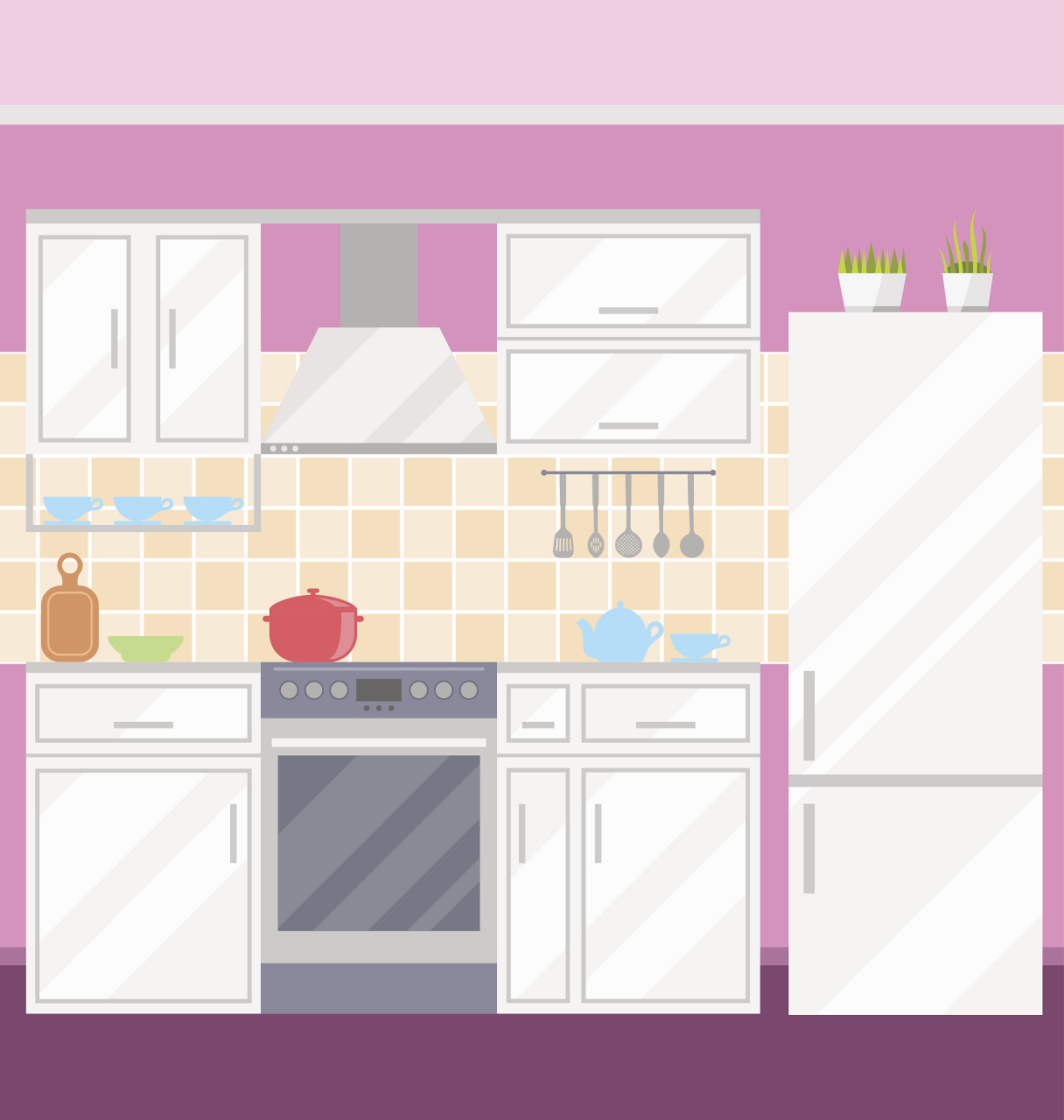 碗柜;   橱柜	(放食物或衣物等)	 the cupboard door swung open.