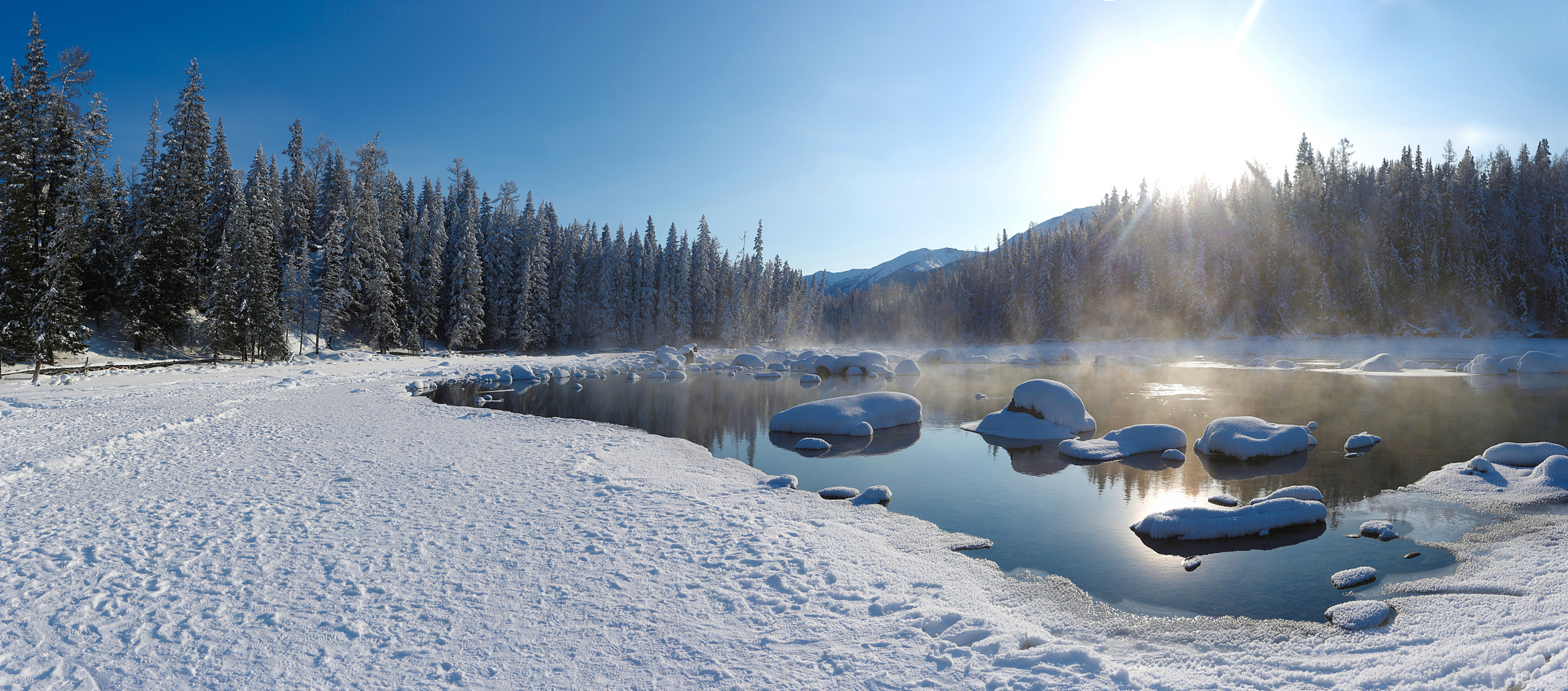 当你踏上漠河的土地,映入眼帘的便是一片白雪皑皑的景象.
